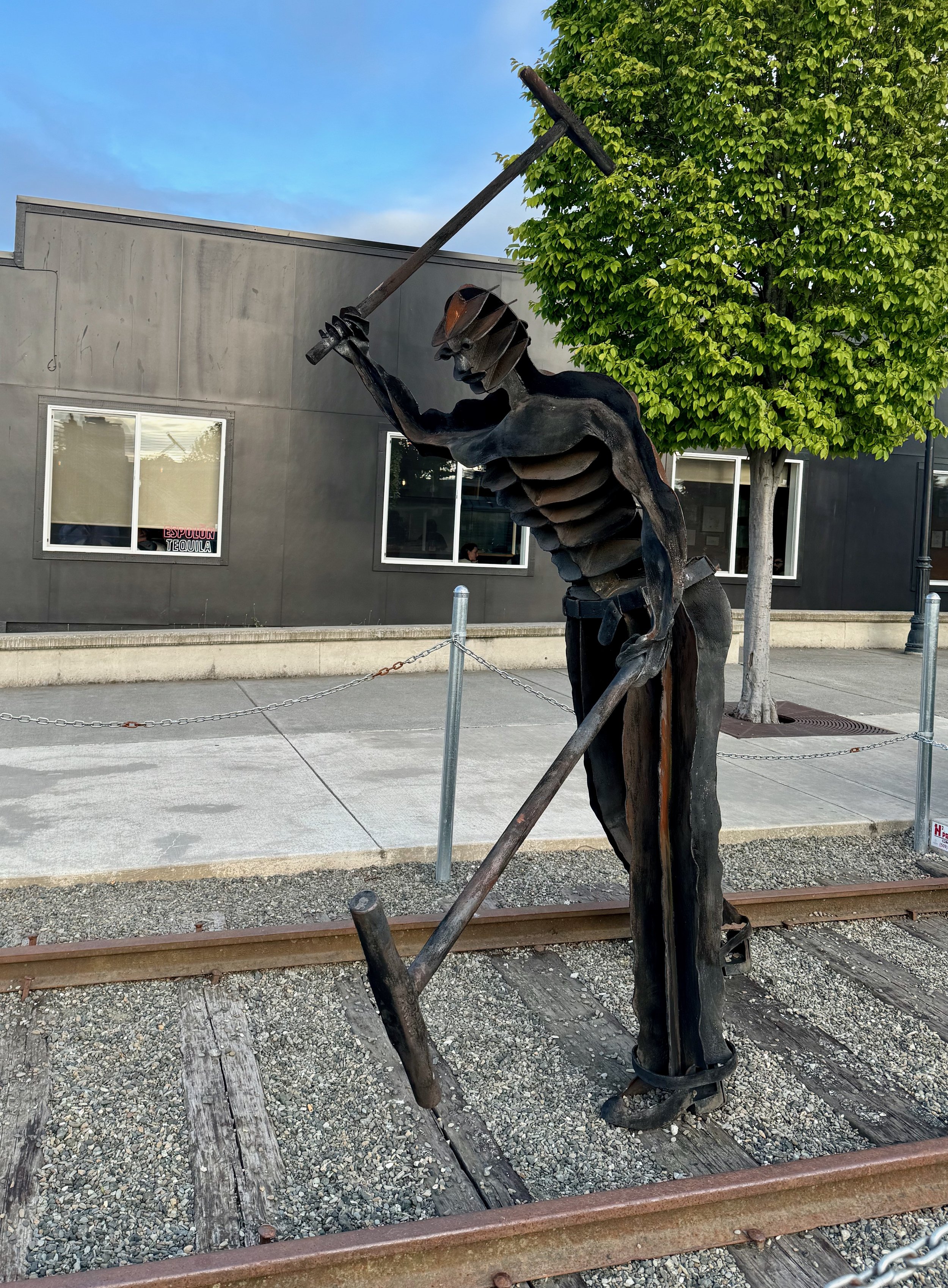 Honorary Railroad Worker Statue - Port Angeles City PIer - Port Angeles WA