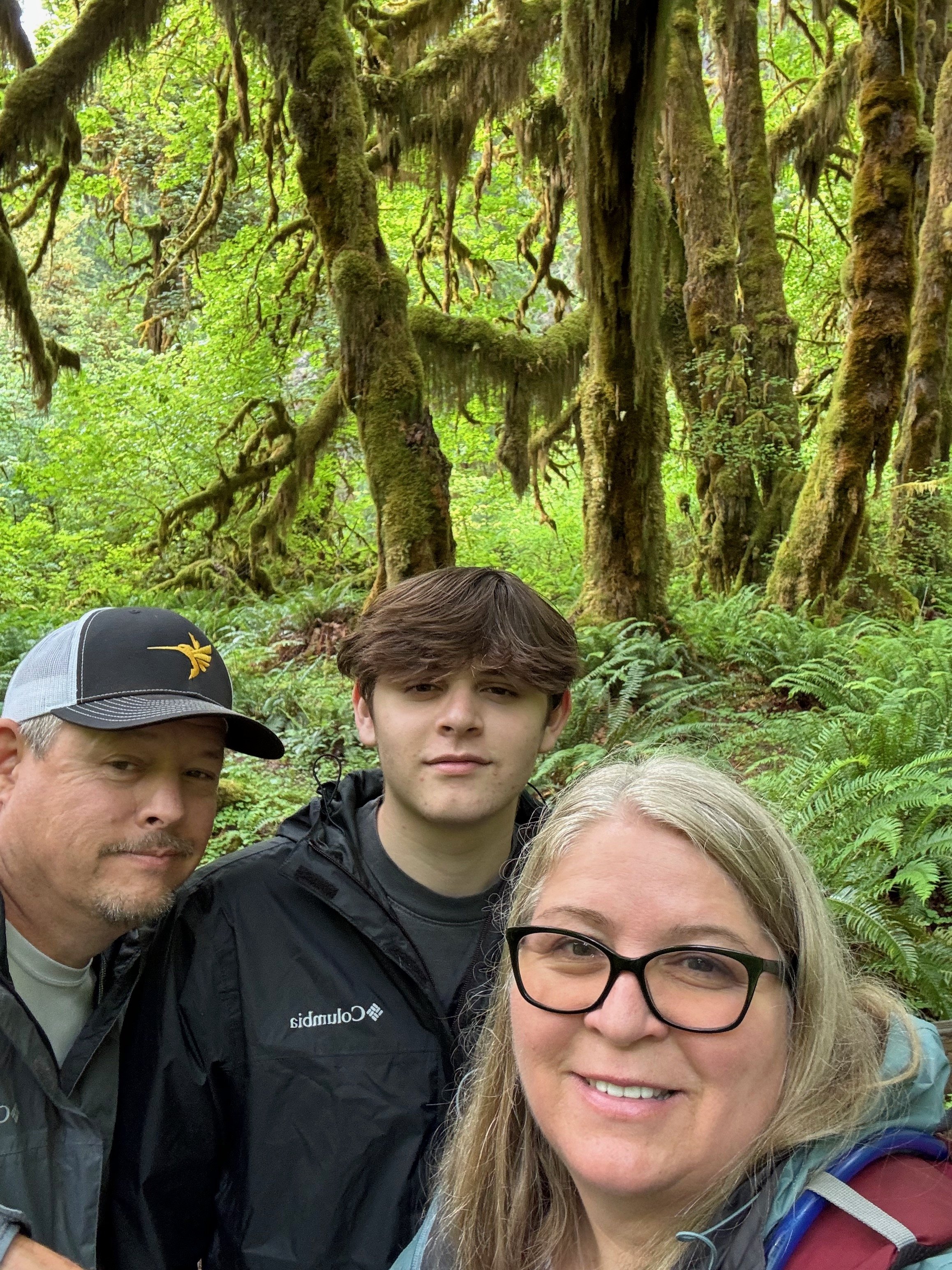 Family Pic in the Rainforest - Hoh Rainforest - Olympic NP - Washington State