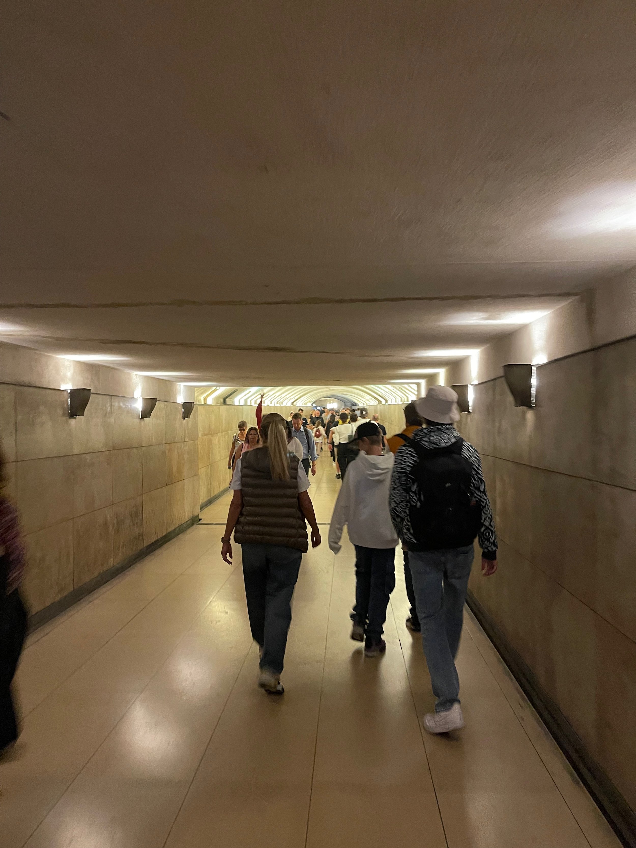 Underground tunnel access to Arc de Triomphe - Paris