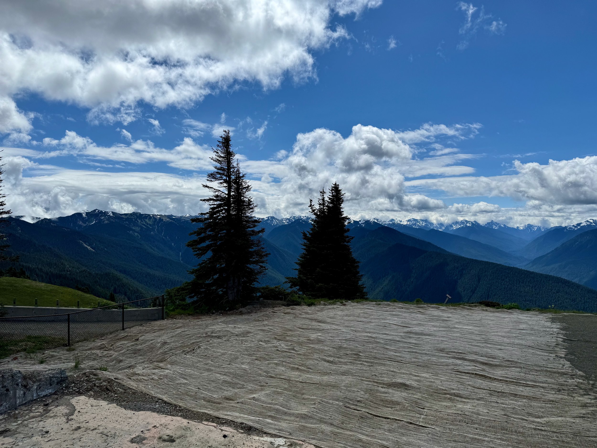 Views from Hurricane Ridge at Olympic National Park - Notice the pad where the old visitor center used to sit.