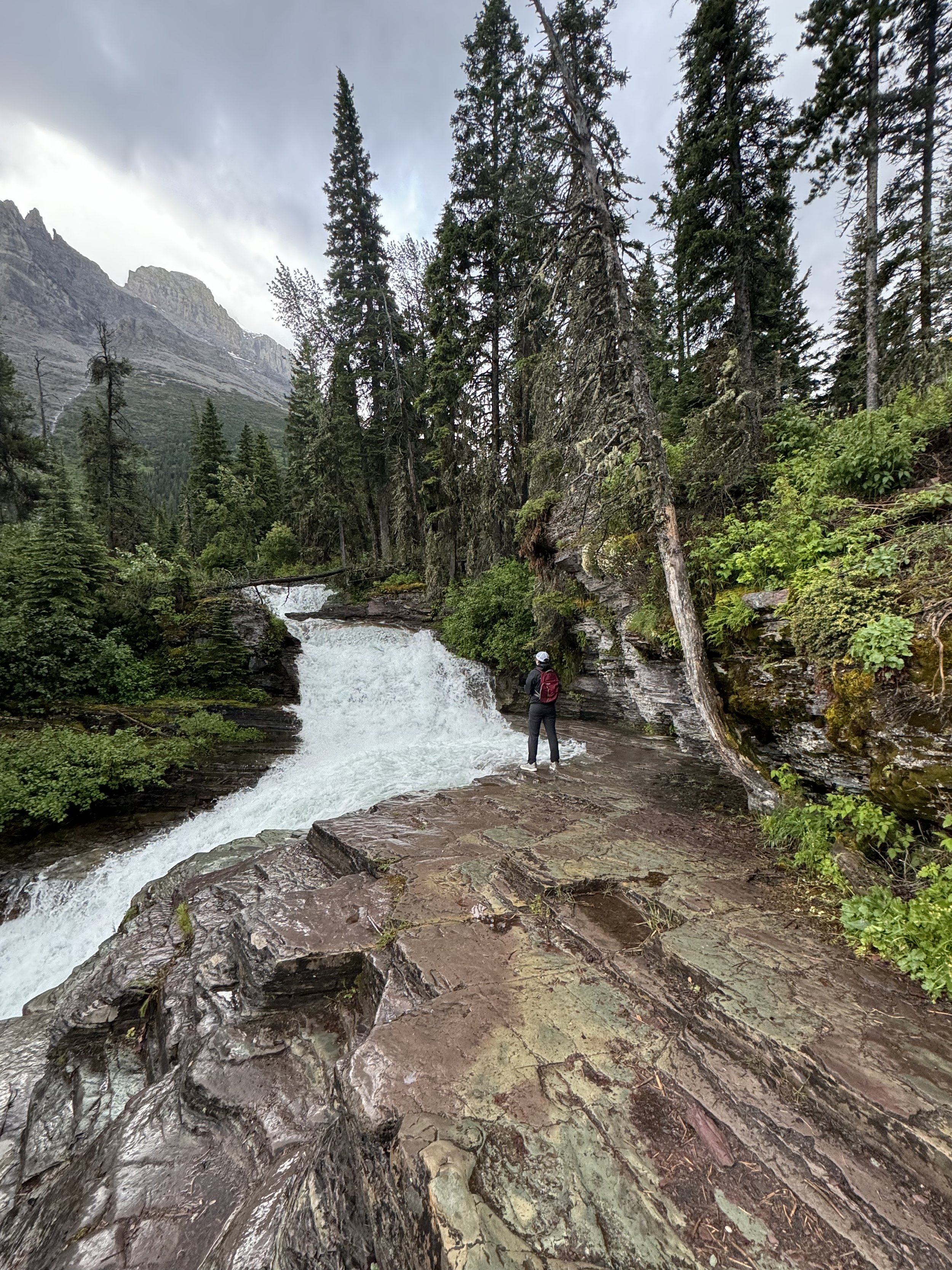 Weston at Virginia Falls - Glacier National Park