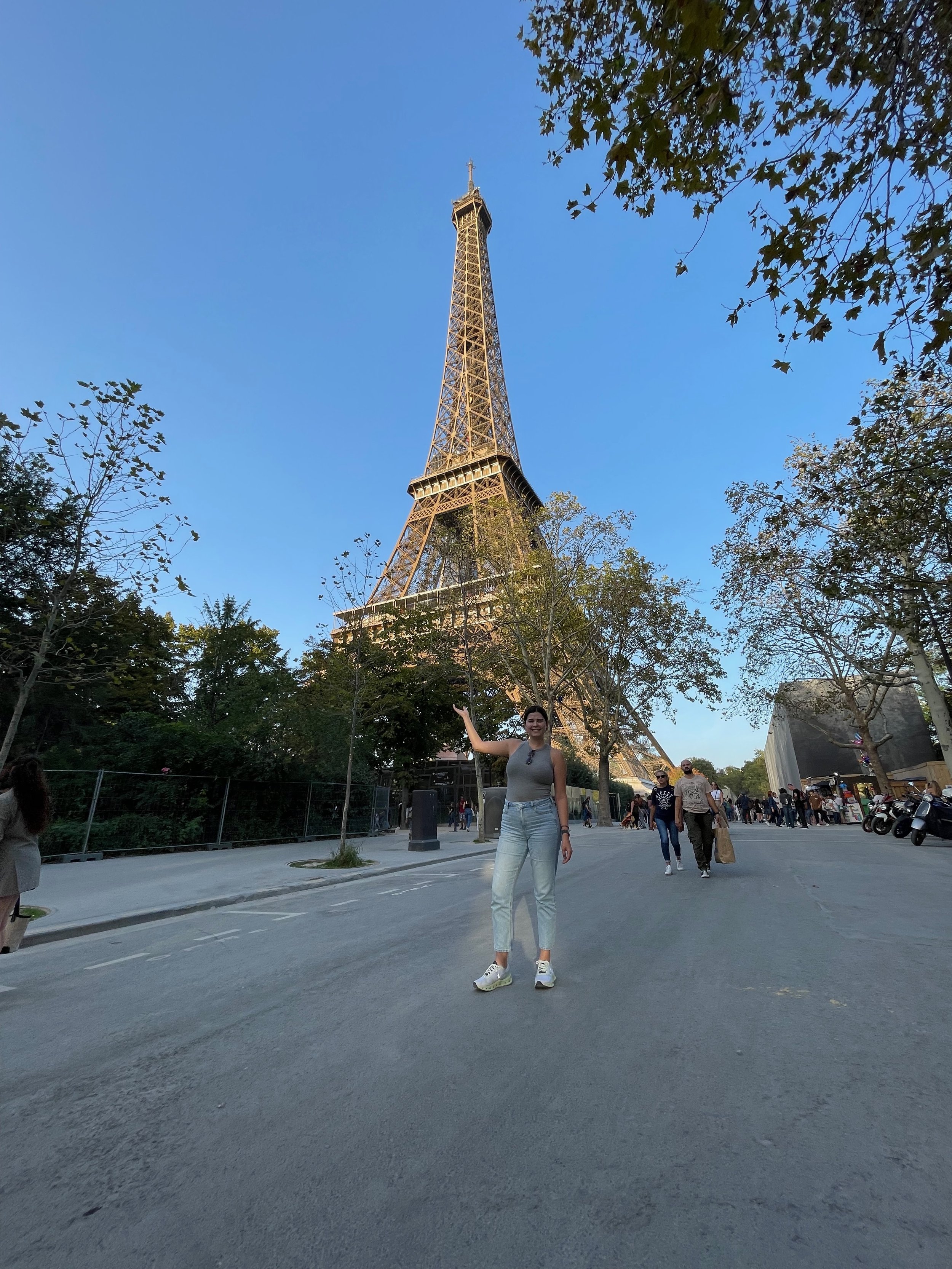 Baylie with the Eiffel Tower - Paris