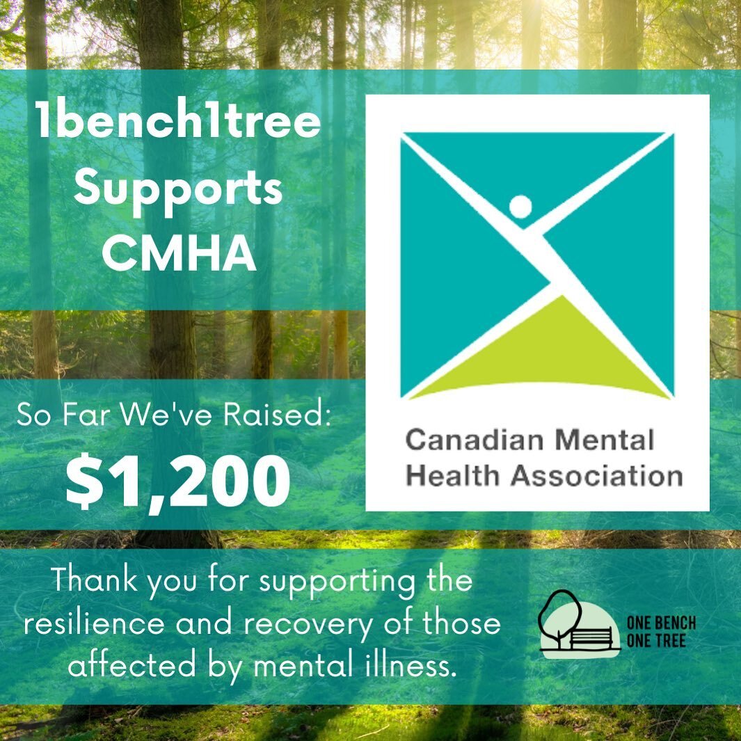 We are excited to announce that One Bench One Tree has raised $1200 for the Canadian Mental Health Association!

Over the pandemic, the mental health of our communities, especially of frontline workers, has been crucial. We want to continue expressin