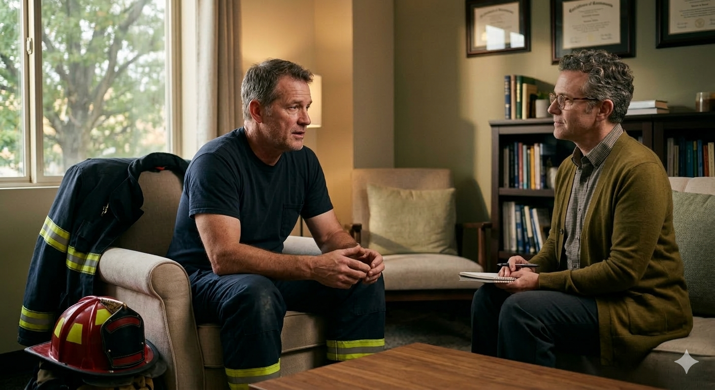 What actually happens in therapy for first responders?