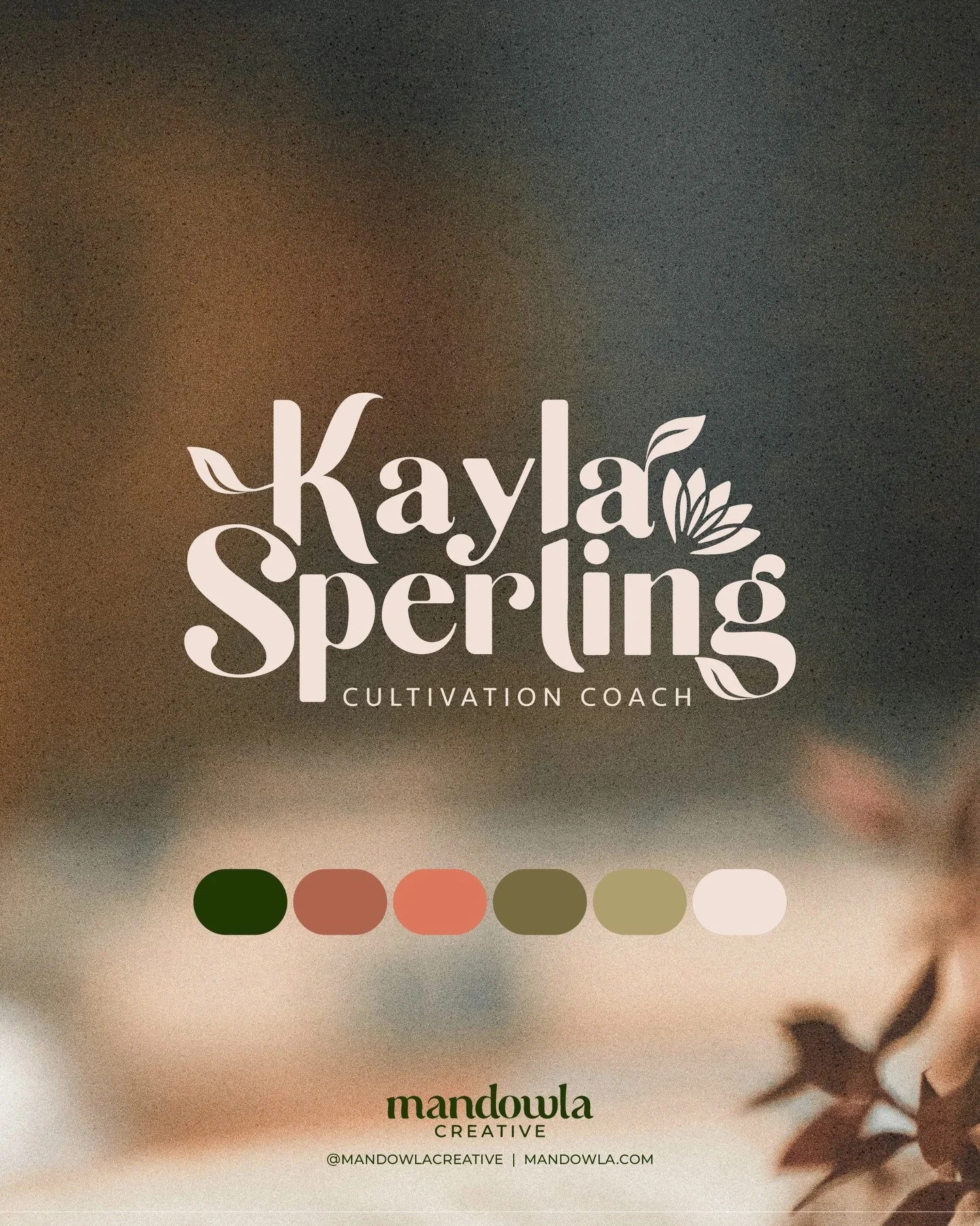 A project in progress&hellip;
This custom typography paired with a minimal lotus and a soothing color palette feels so aligned with Kayla&rsquo;s brand energy. I truly get to work with some of the kindest, most awesome people! 

I&rsquo;ll share more
