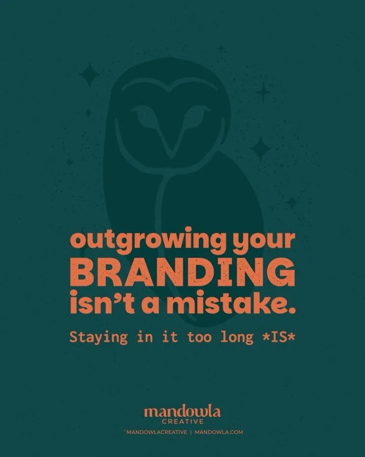 Outgrowing your branding isn&rsquo;t a mistake. Staying in it too long is.

I know the struggle of looking at your visuals and wanting to feel excited&hellip; but instead feeling insecure, uninspired, or just plain bleh.

Sometimes you outgrow your b