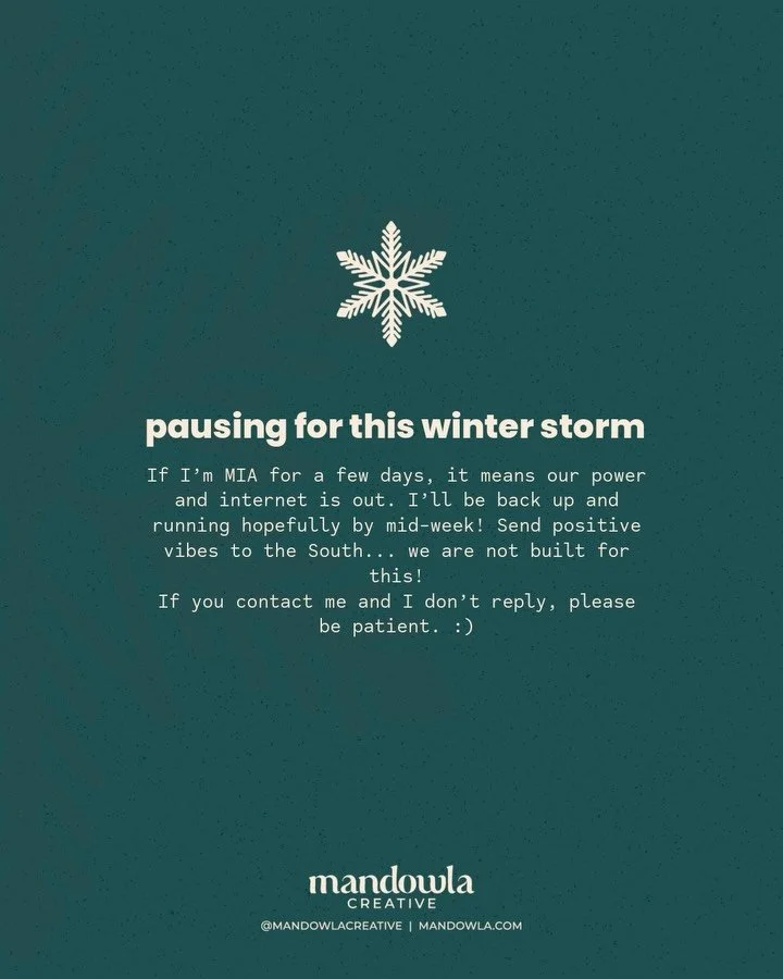 Where I live in NC, we are&hellip; grossly underprepared for winter weather. 
Even snow is enough to send us into full chaos mode.

This weekend we&rsquo;re expecting a pretty intense storm with lots of freezing rain&hellip; the kind that knocks out 