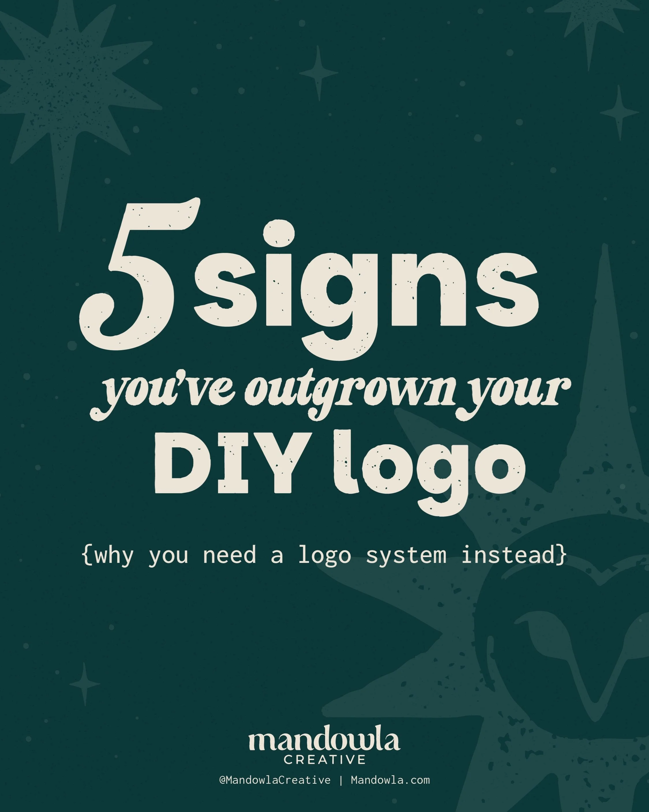 We all start somewhere, and there&rsquo;s absolutely no shame in starting your business with a logo you created yourself.

It probably worked for you at the time, but as your business grows, your visual identity should grow with you to reflect the ye