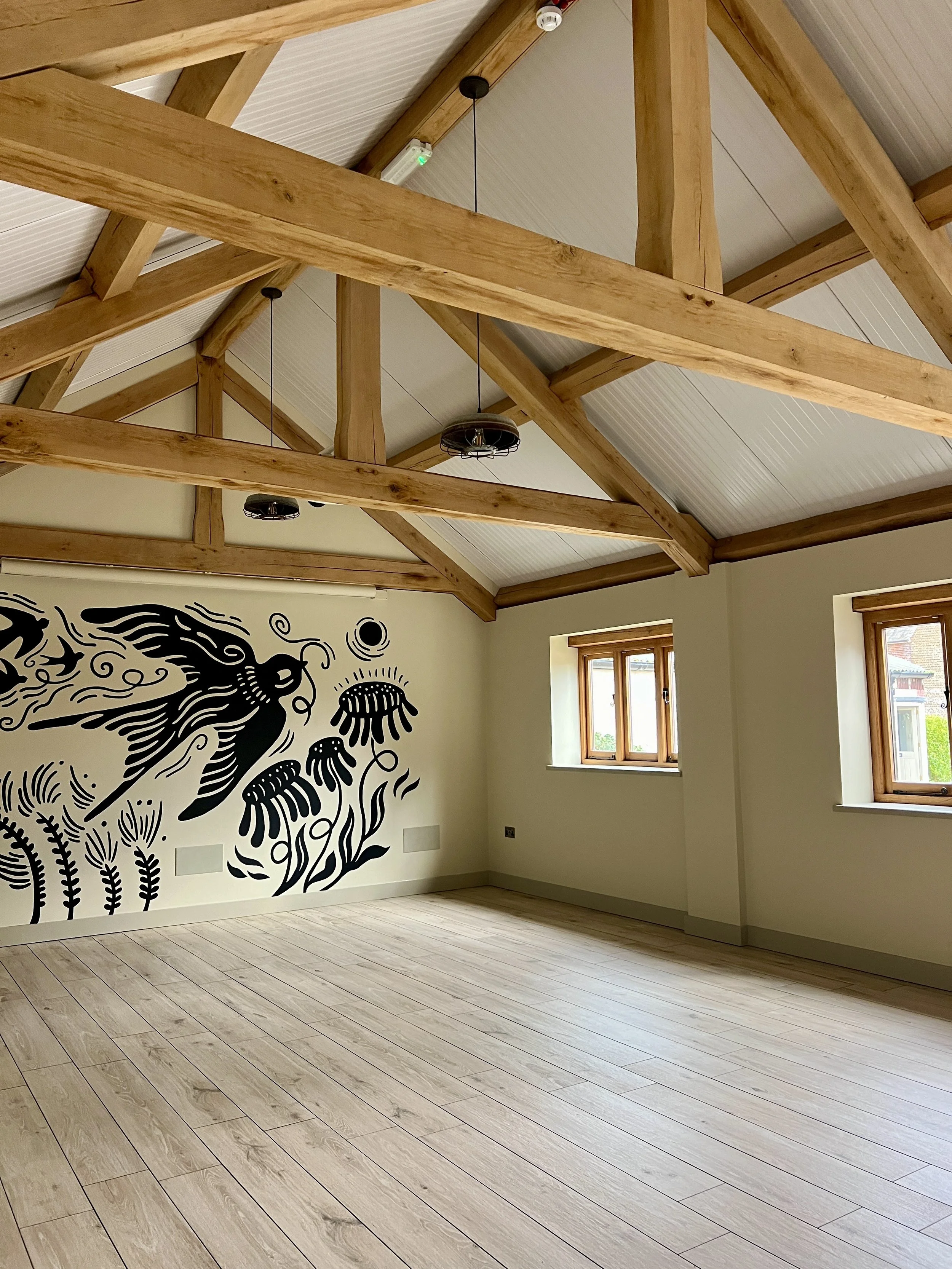 The stunning workshop - perfect for our yoga sessions