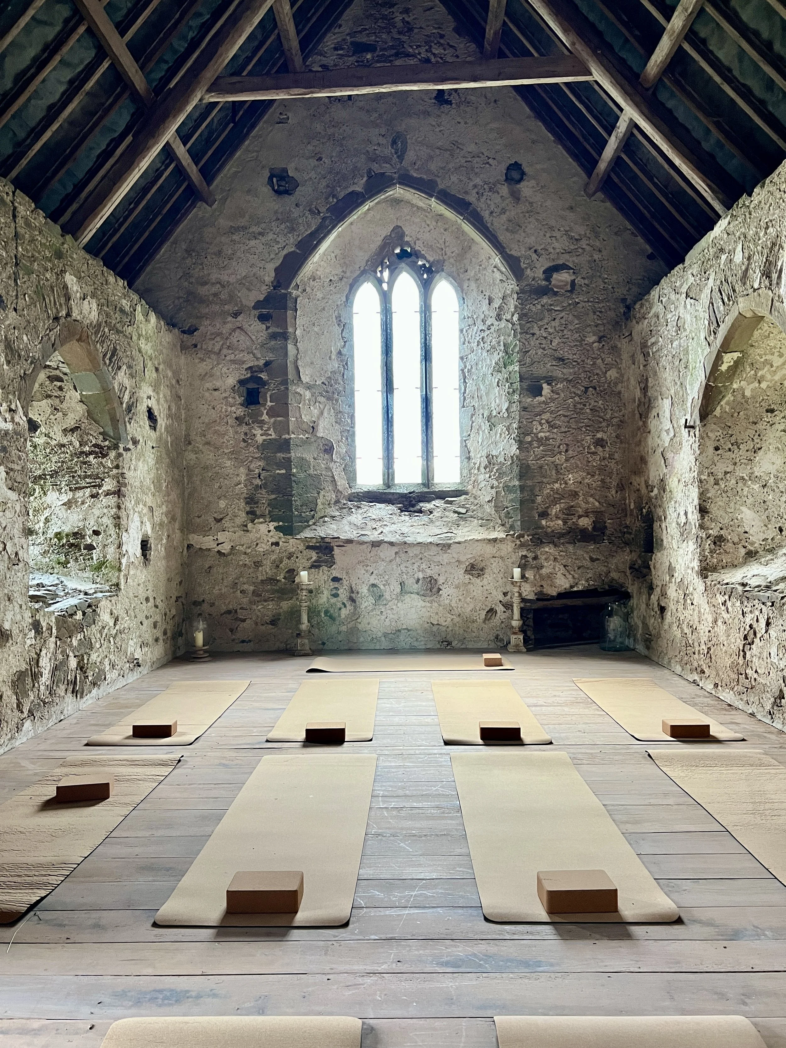 Enjoy gentle yoga in the peaceful Chapel