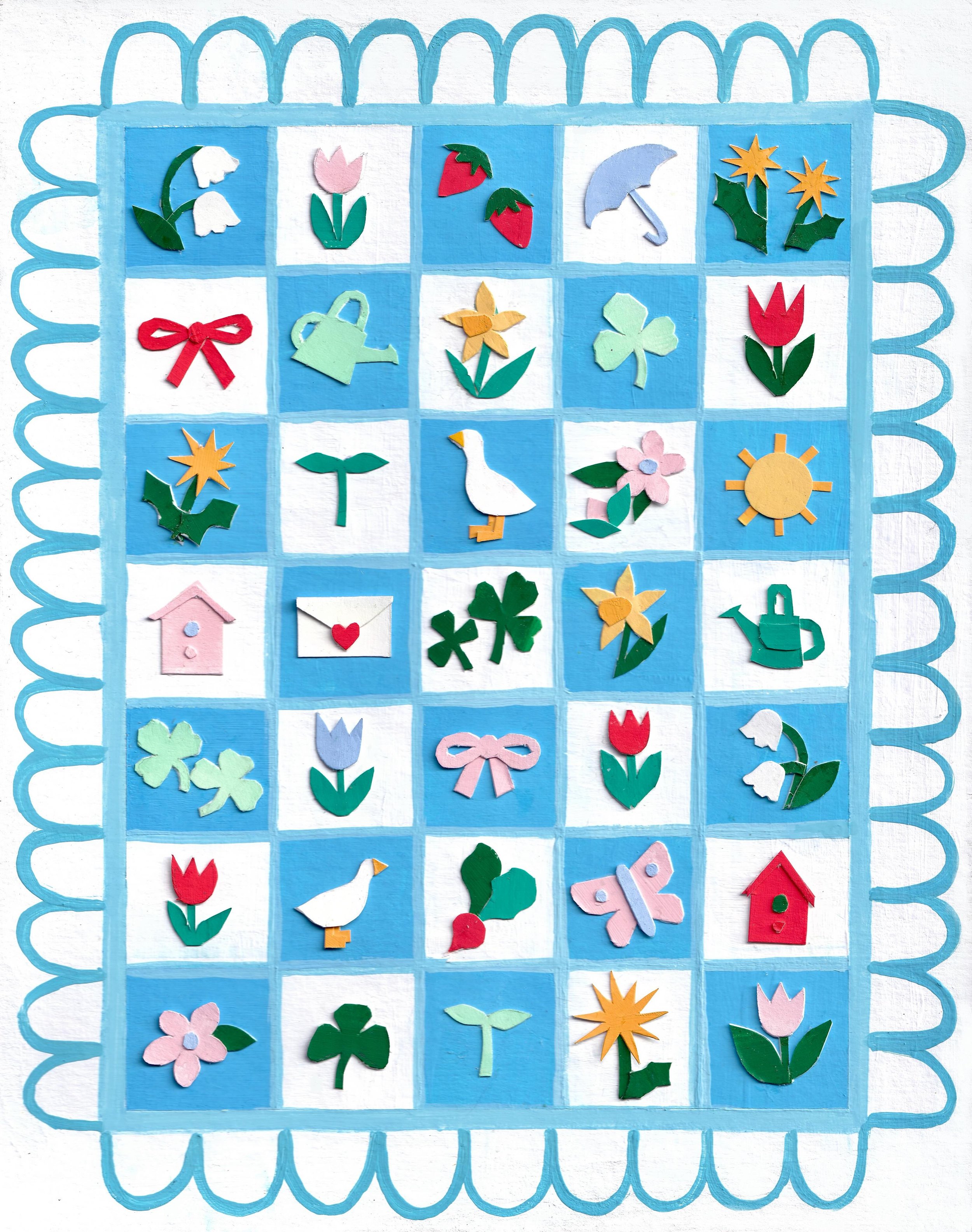A belated spring celebration made of gouache and cut paper 

Cut paper makes me happy.

#collage #cutpaperart #spring #cottagecore #wallart