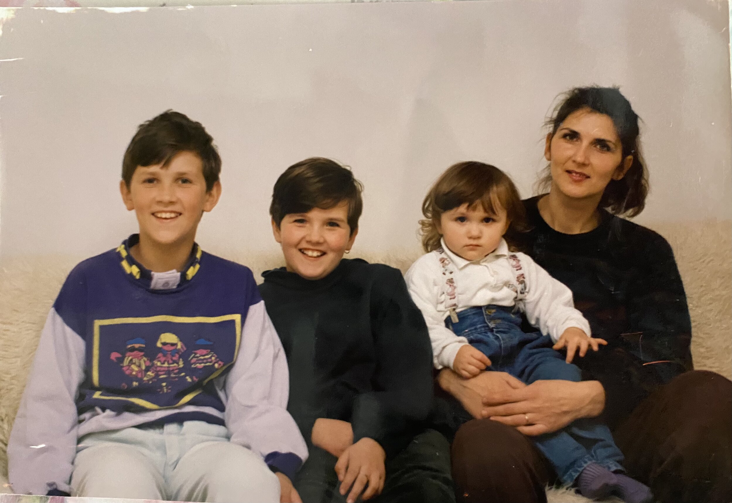 War photo with mom, brother, sister
