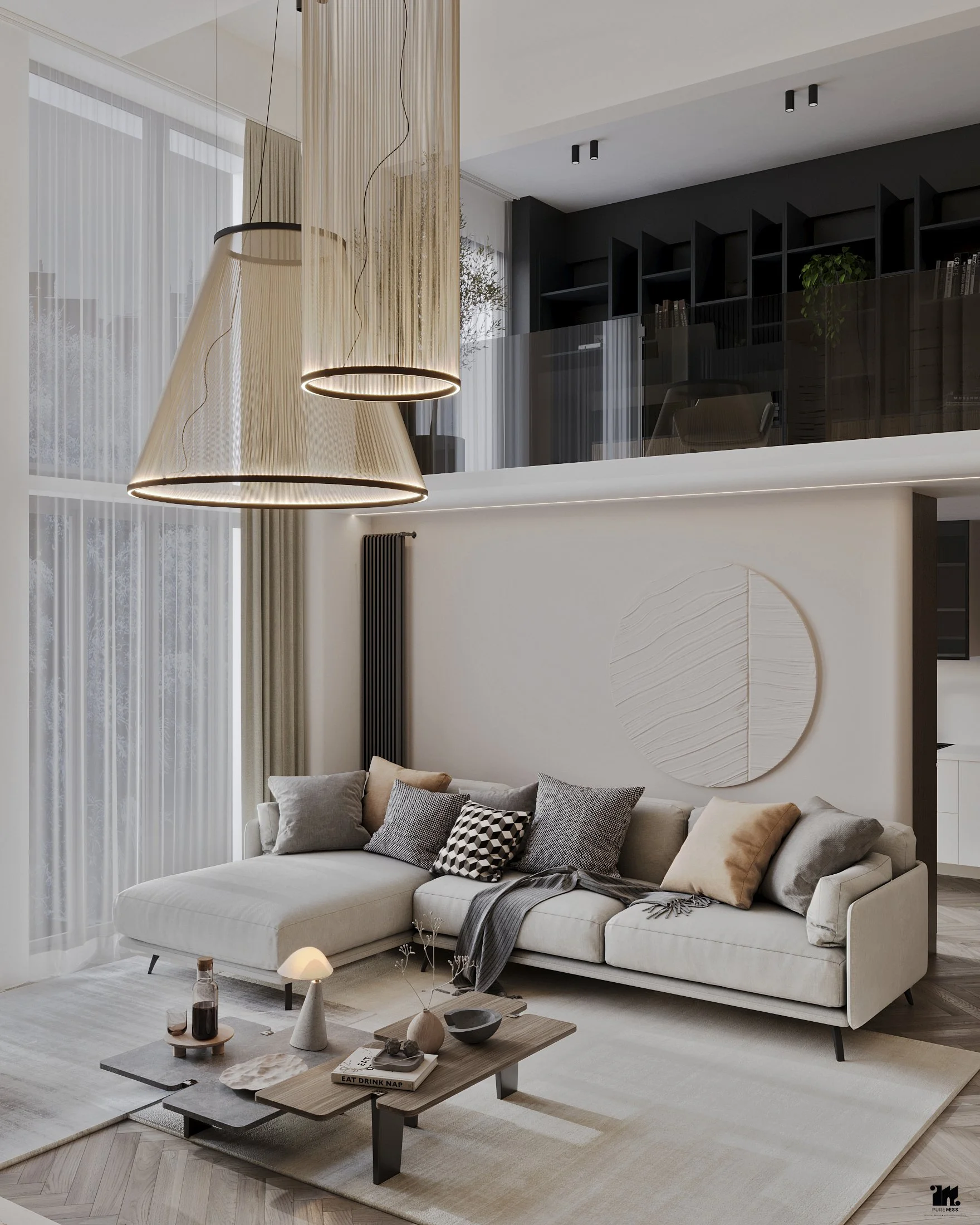 Design interior penthouse bucuresti cu tavan inalt