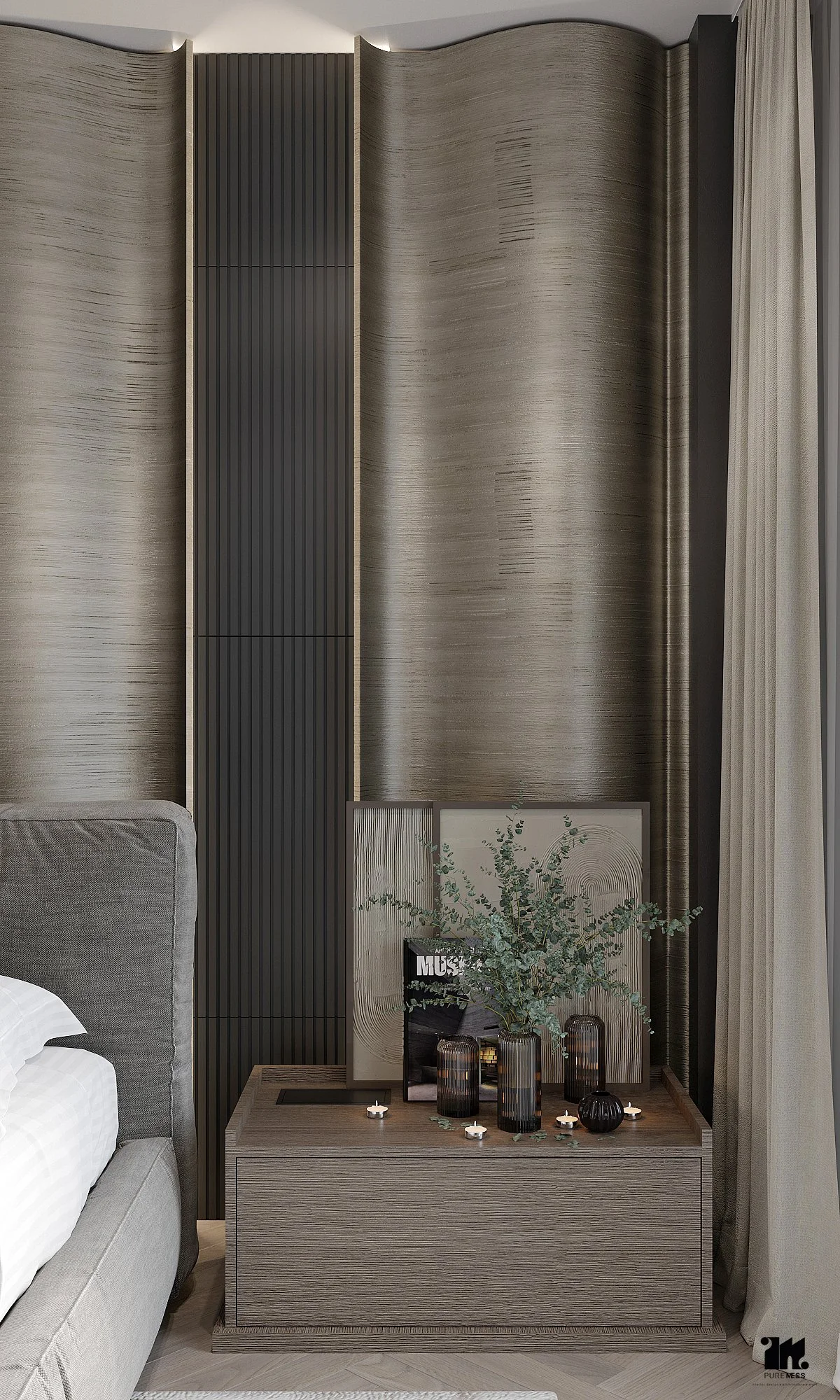 dormitor matrimonial penthouse bucuresti