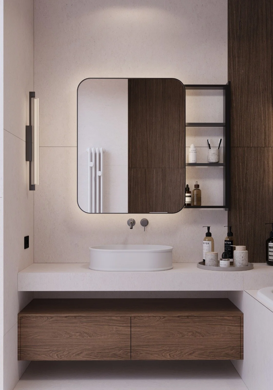 design interior baie matrimoniala apartament aviatiei