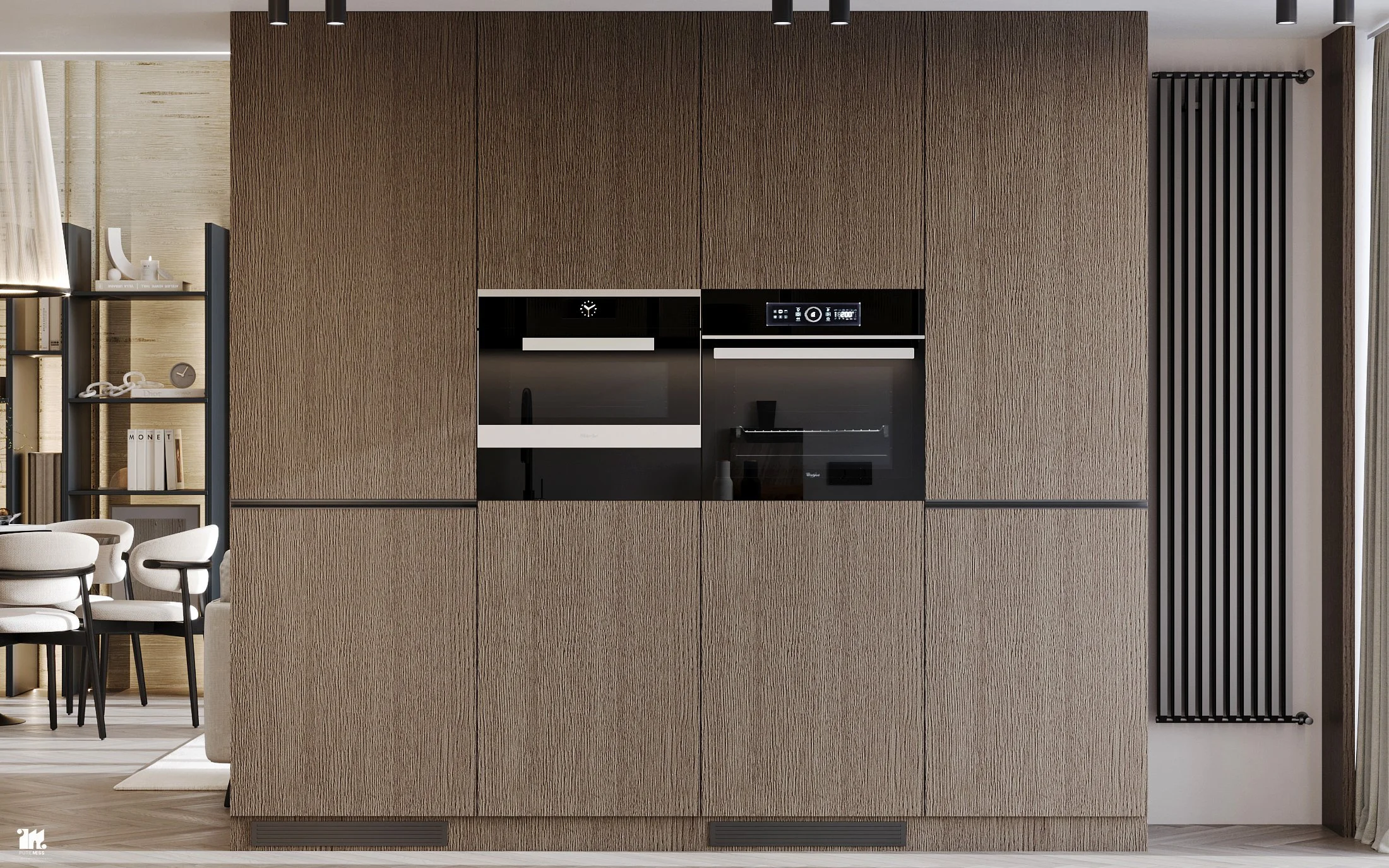 design interior bucatarie inchisa penthouse