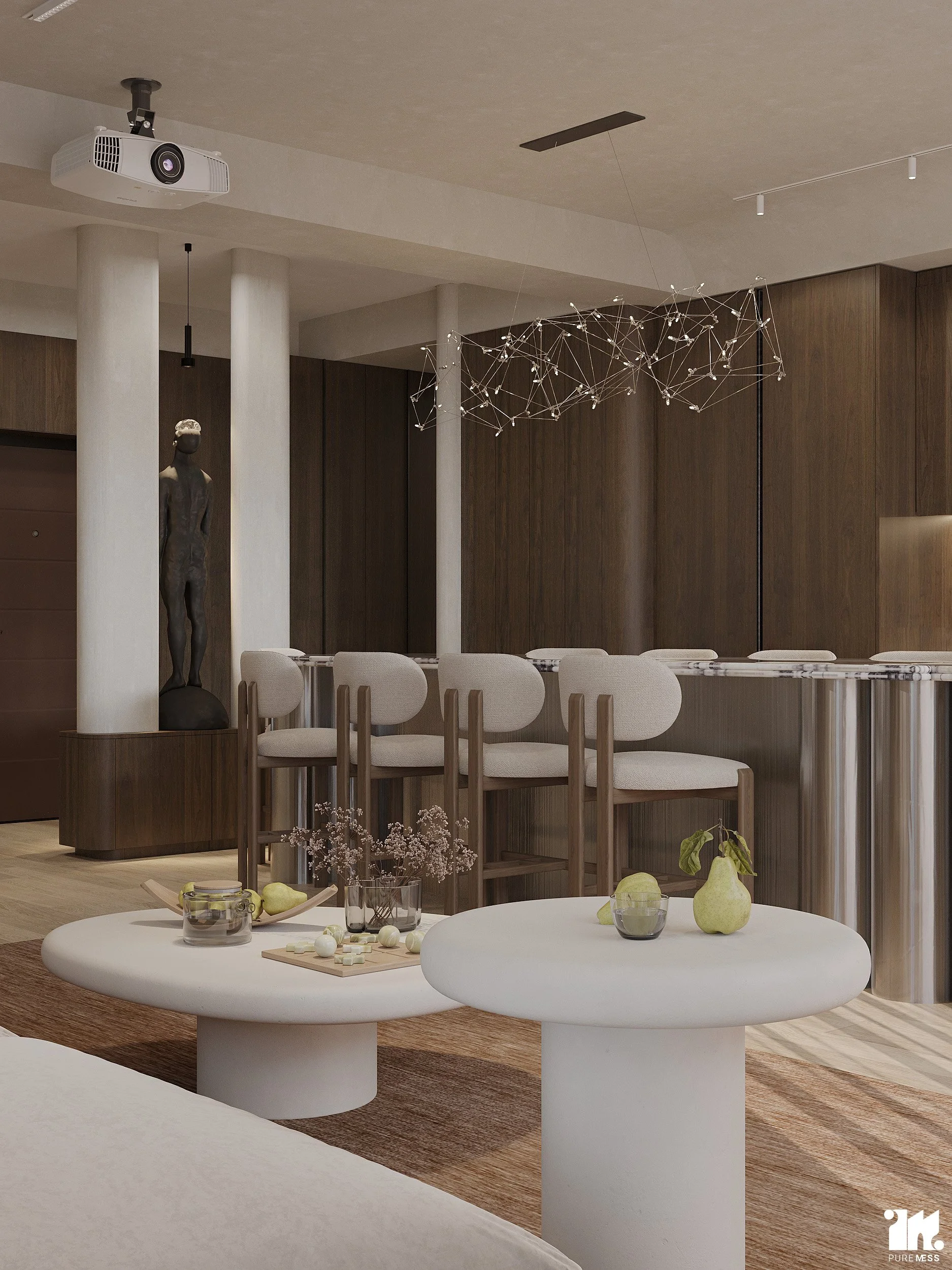 design interior bucatarie open space apartament 4 camere aviatiei