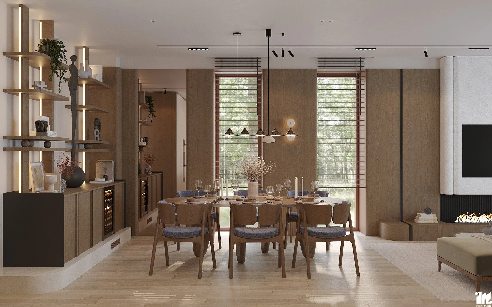 design interior dining deschis casa chiajna