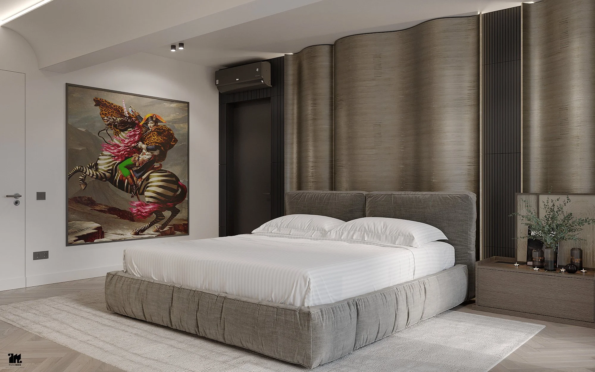 dormitor matrimonial penthouse bucuresti