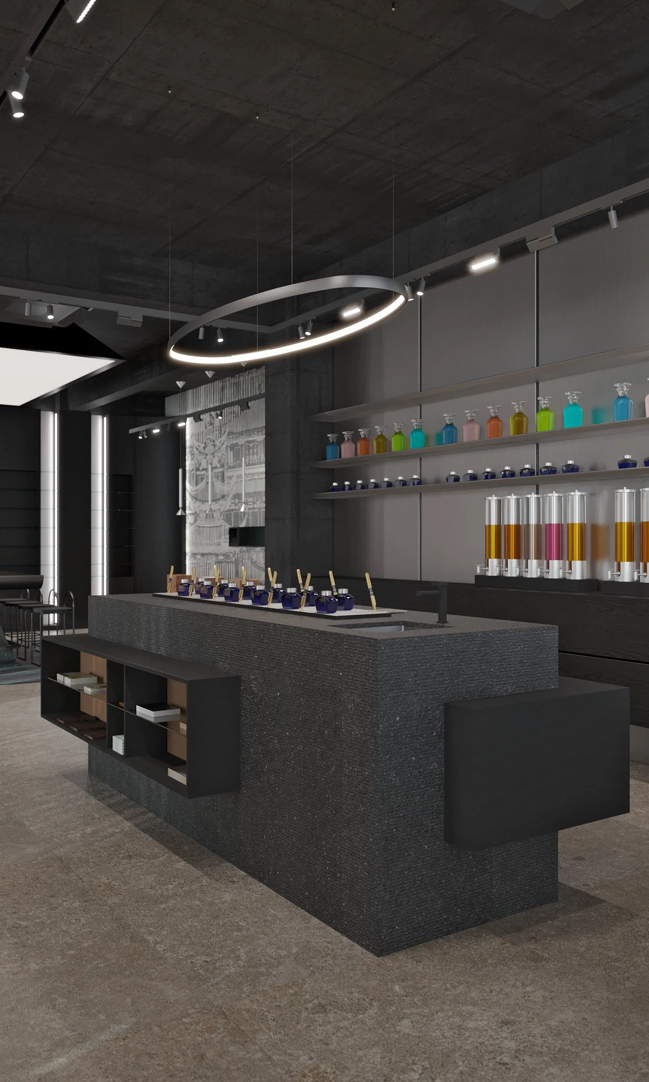 amenajare design interior showroom stilouri pen venture radauti