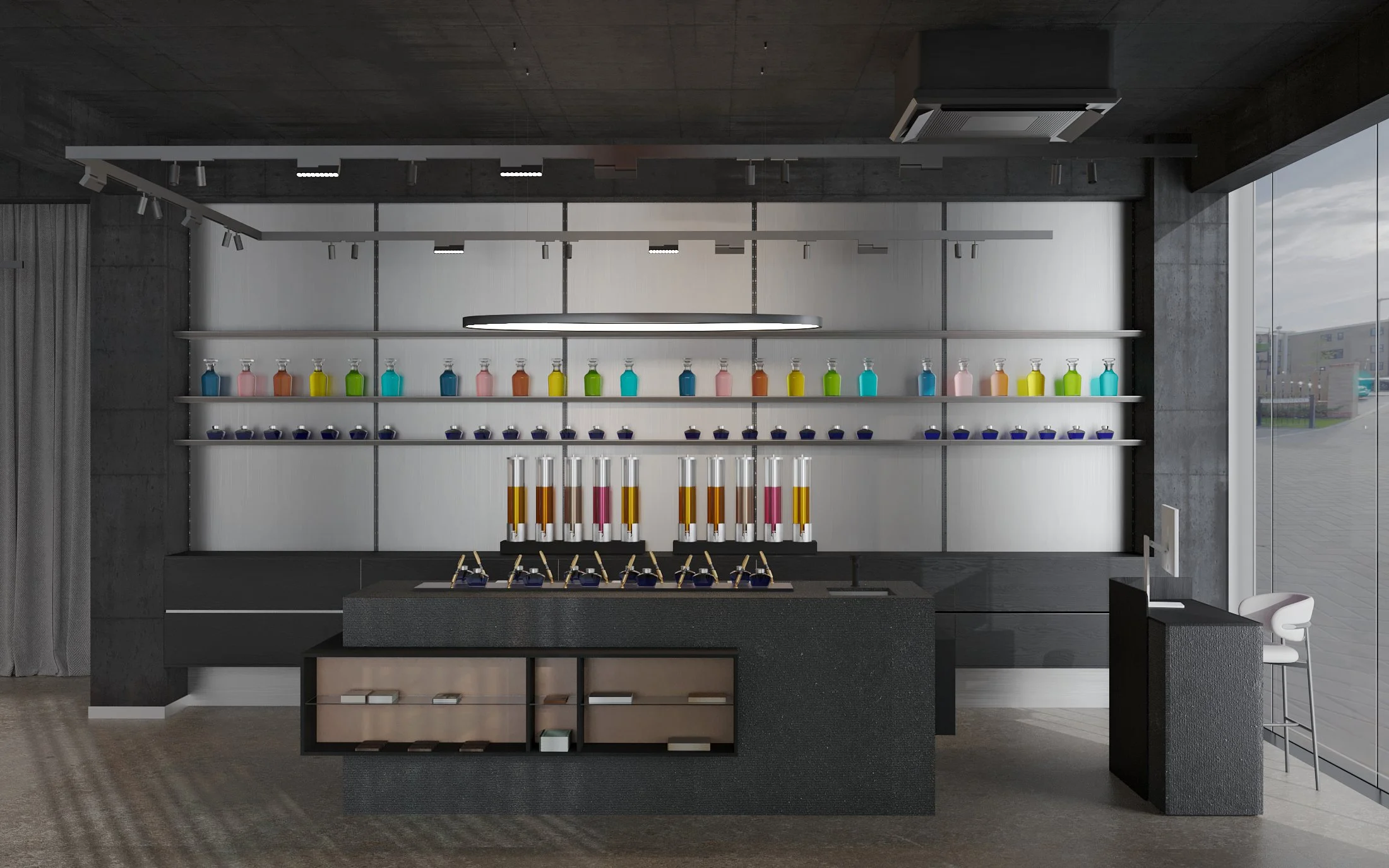 amenajare design interior showroom stilouri pen venture radauti