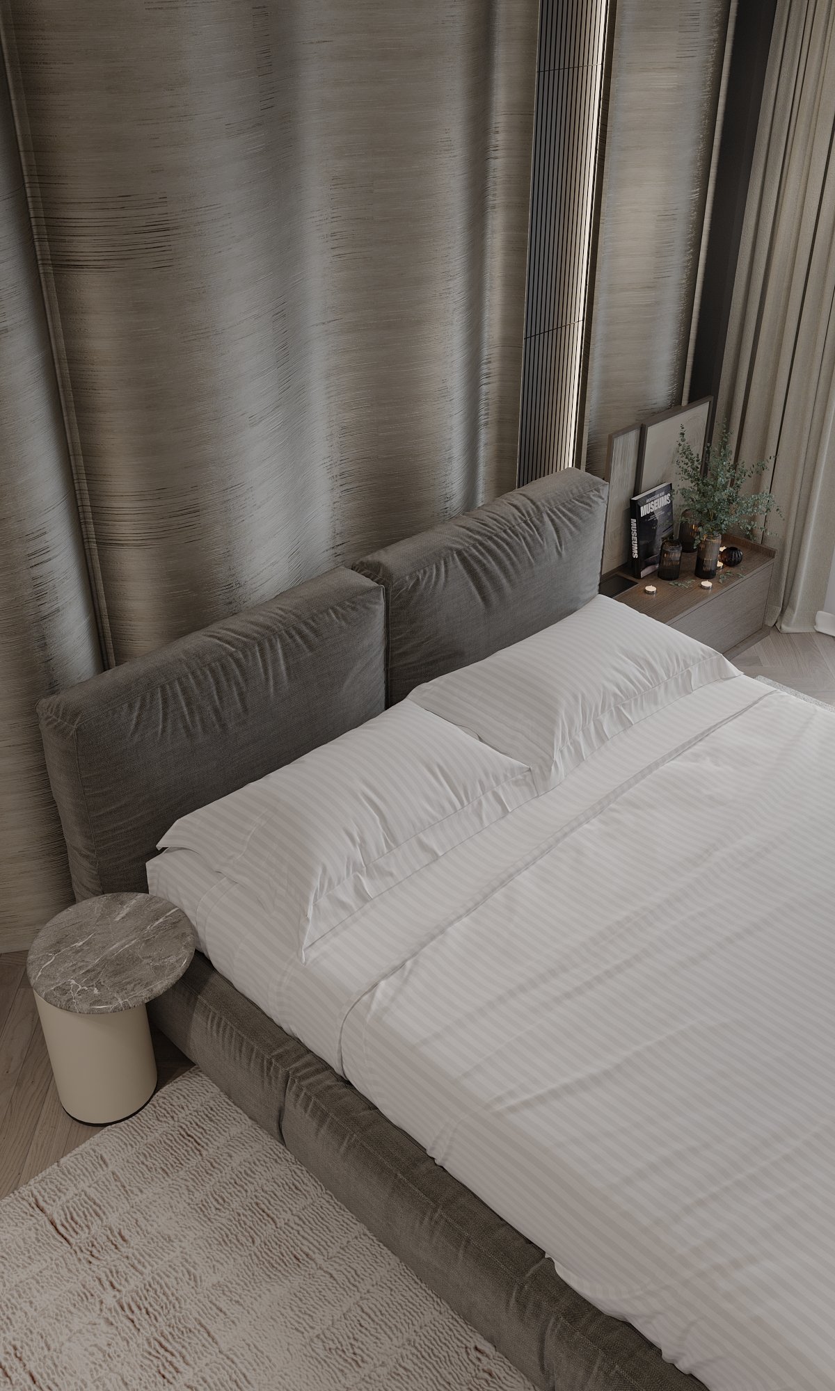 dormitor matrimonial penthouse bucuresti