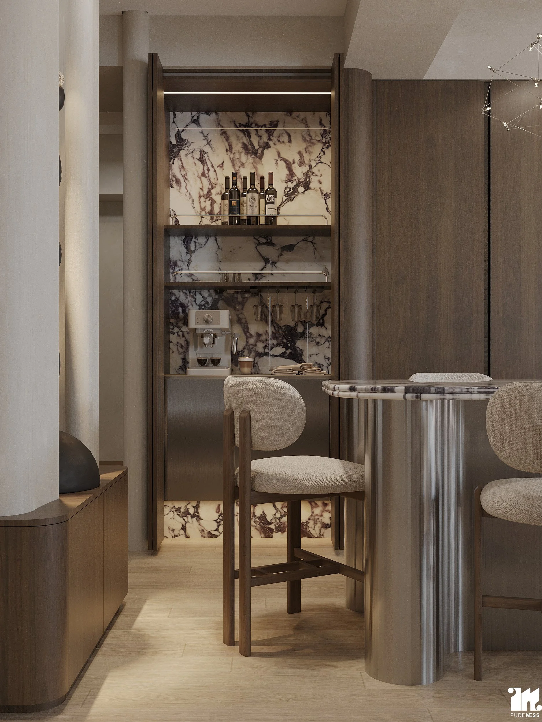 design interior bucatarie open space apartament 4 camere aviatiei