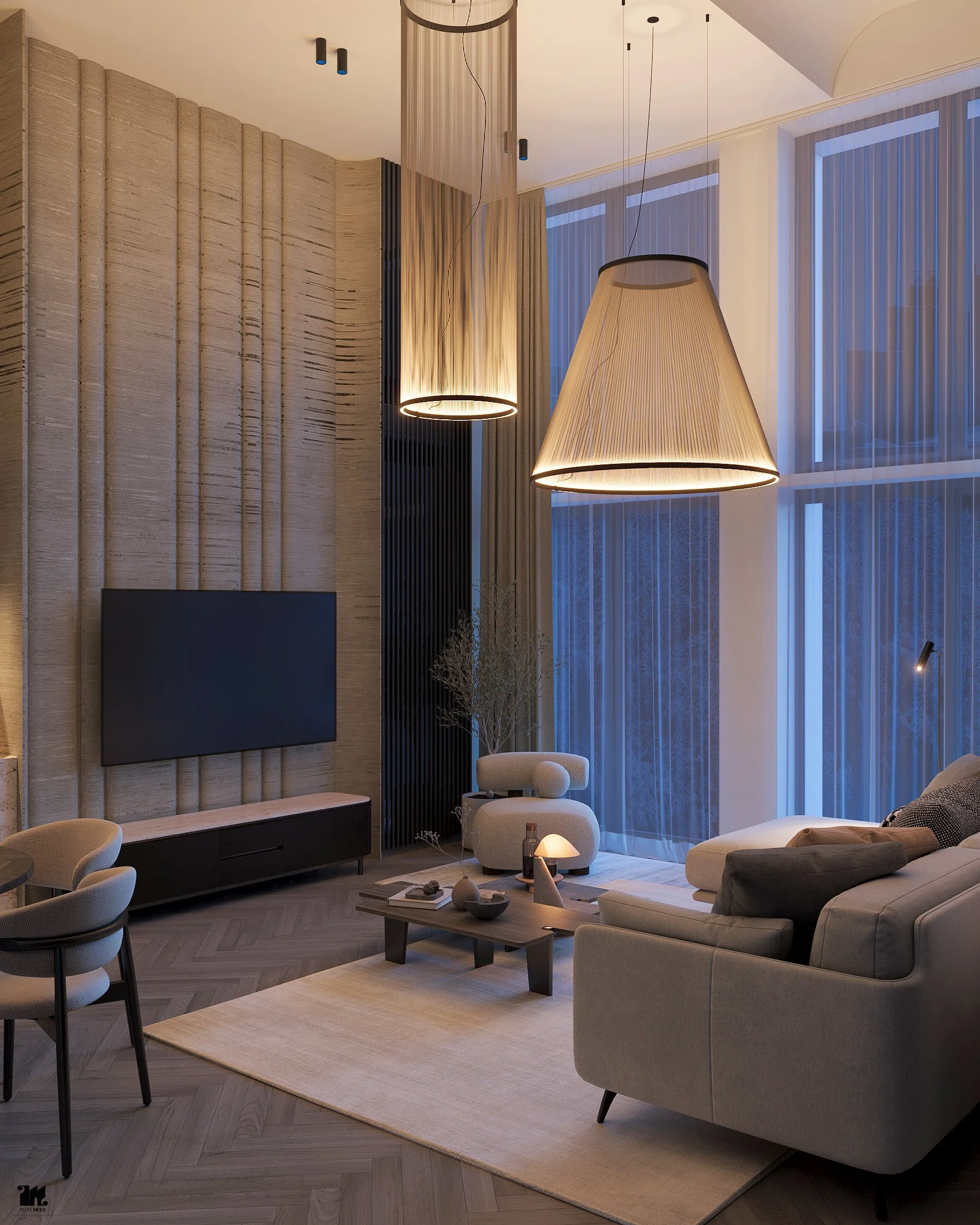 Design interior penthouse bucuresti cu tavan inalt