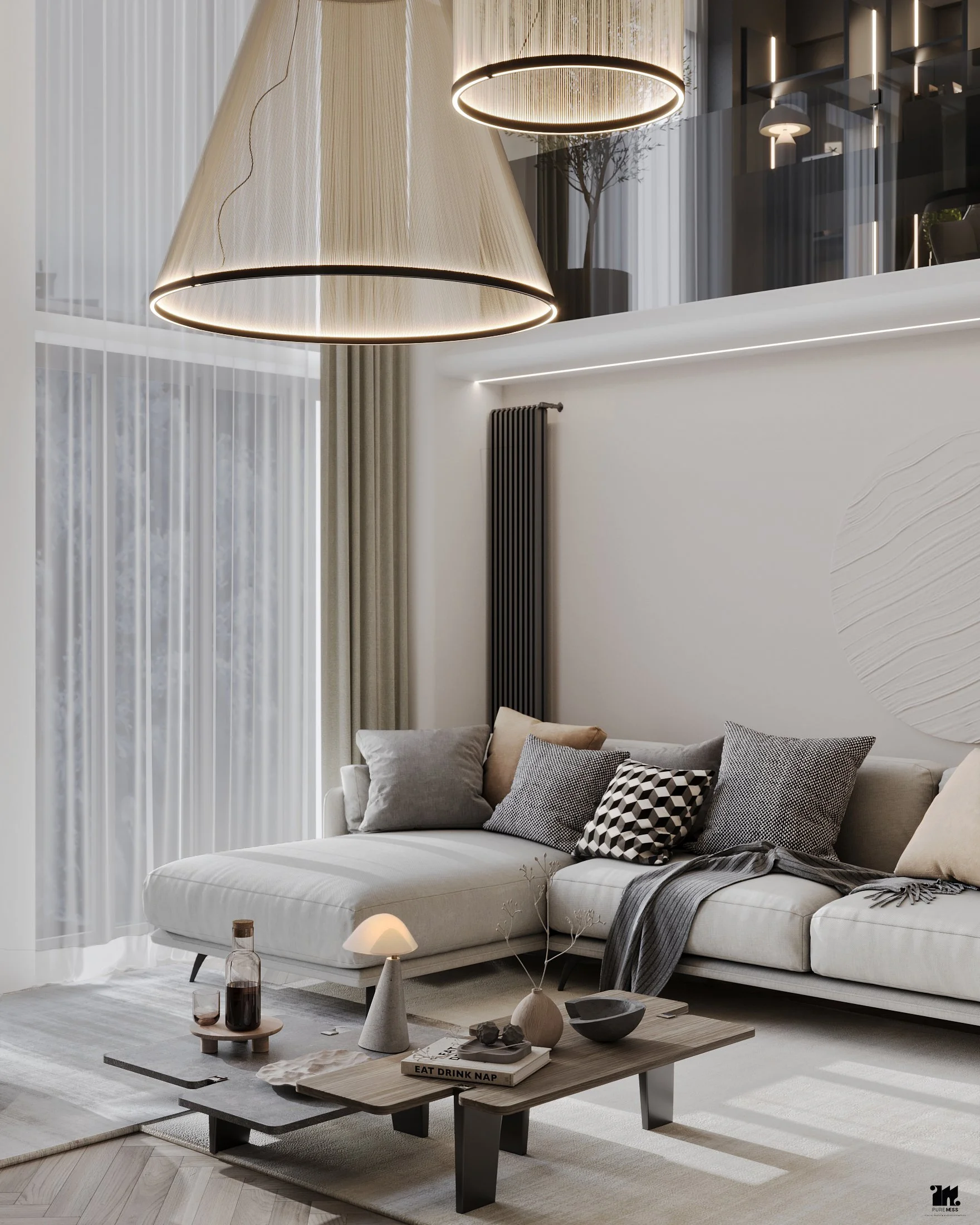 Design interior penthouse bucuresti cu tavan inalt