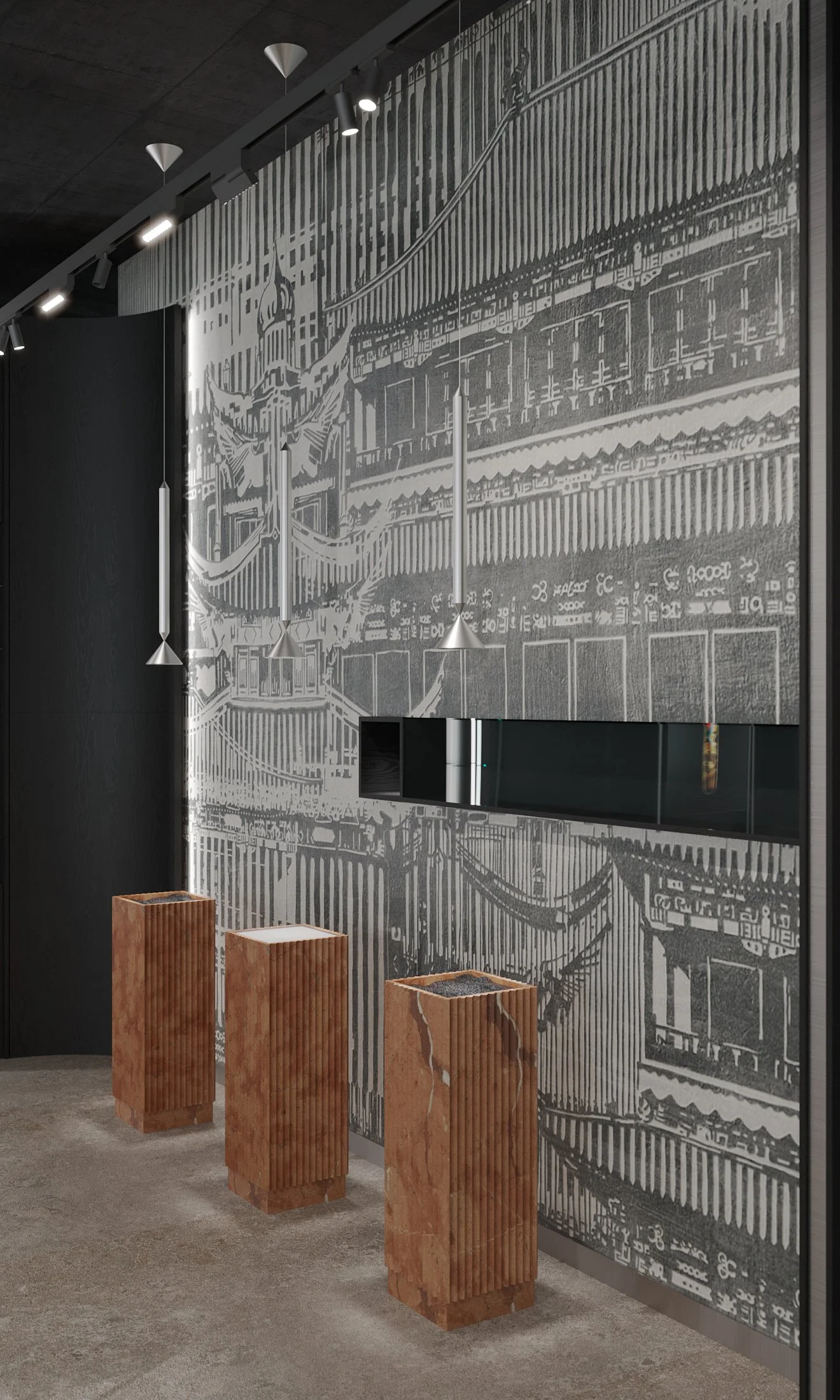 amenajare design interior showroom stilouri pen venture radauti