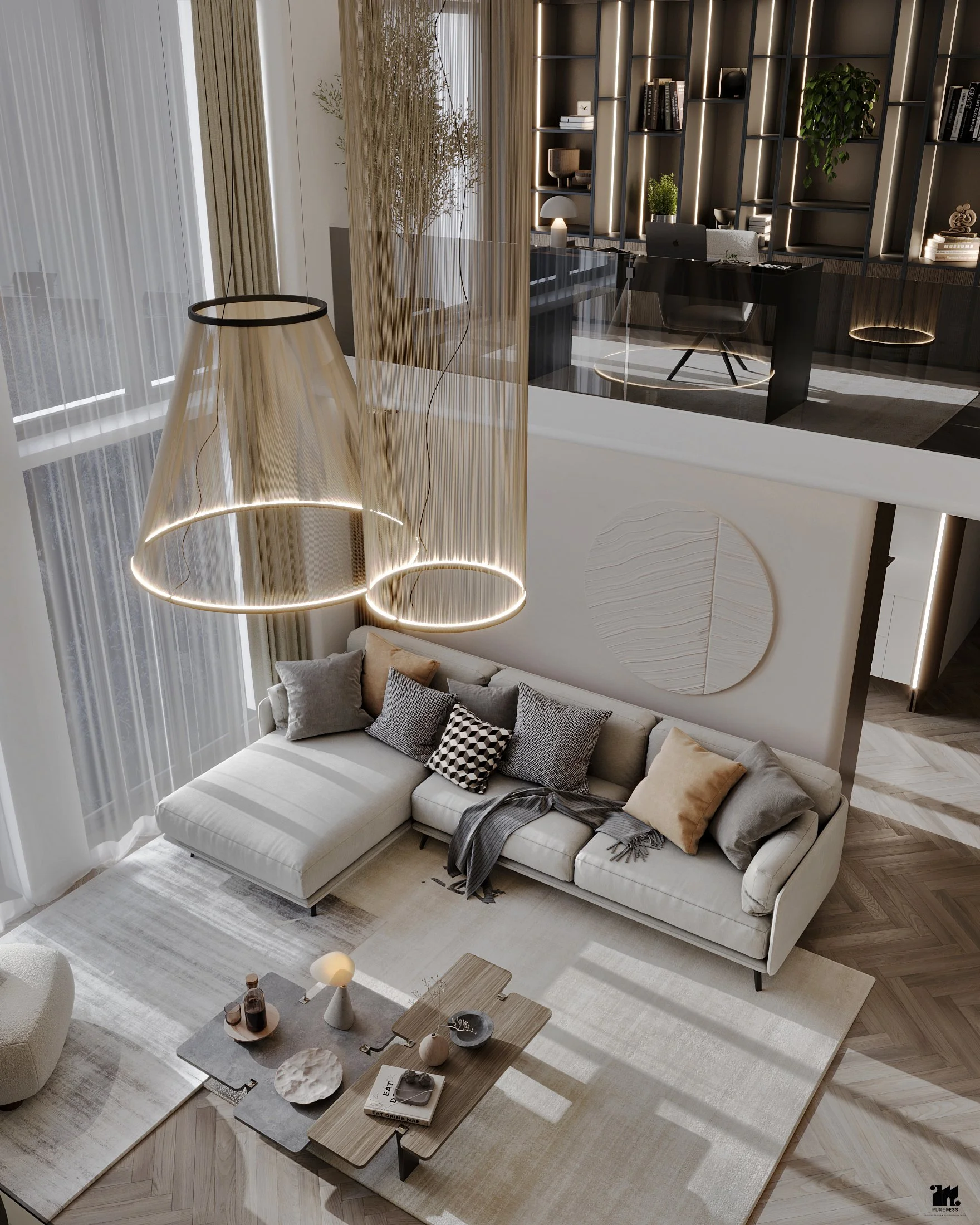 Design interior penthouse bucuresti cu tavan inalt