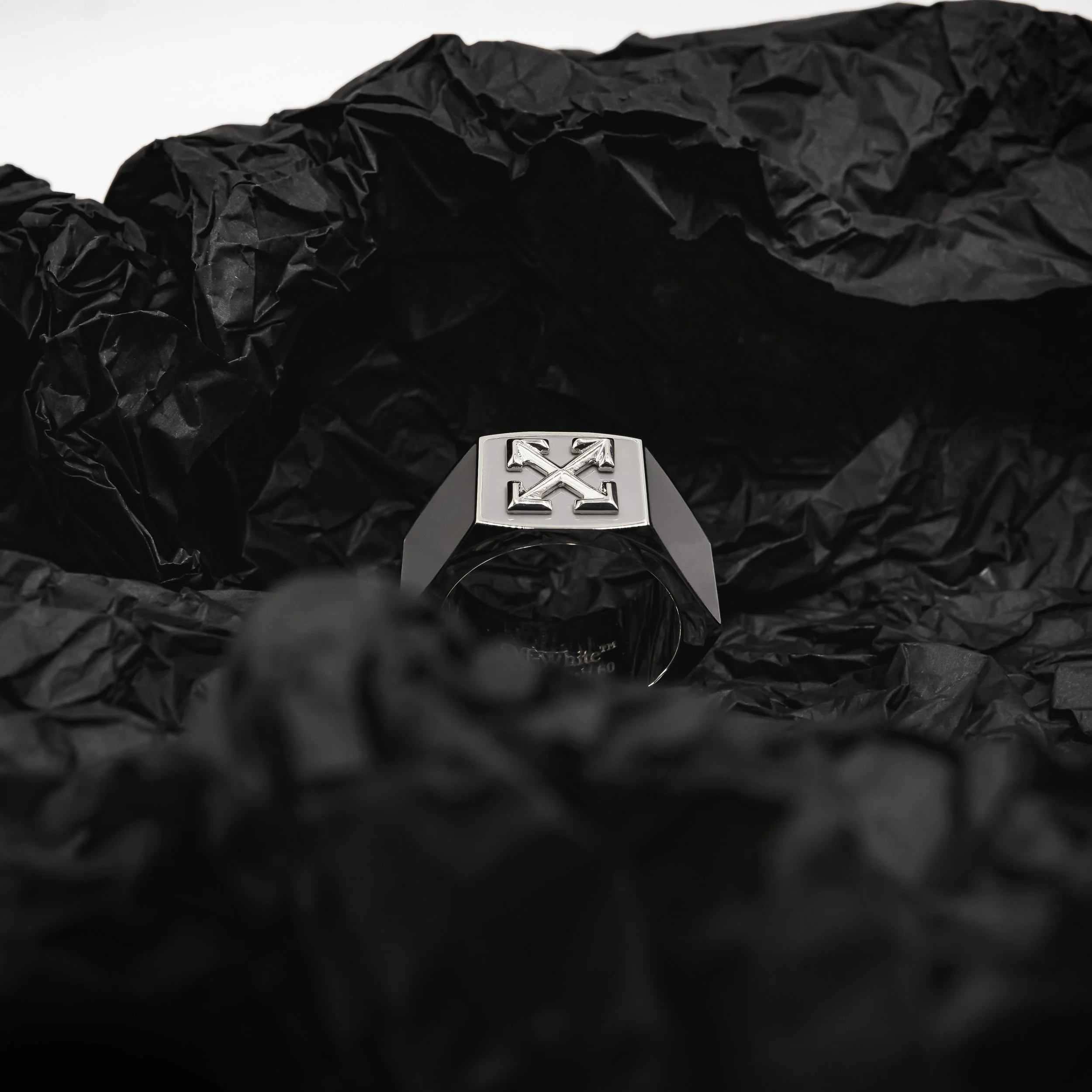 Arrow Enamel Hexnut Ring in Silver - POST 1.jpg