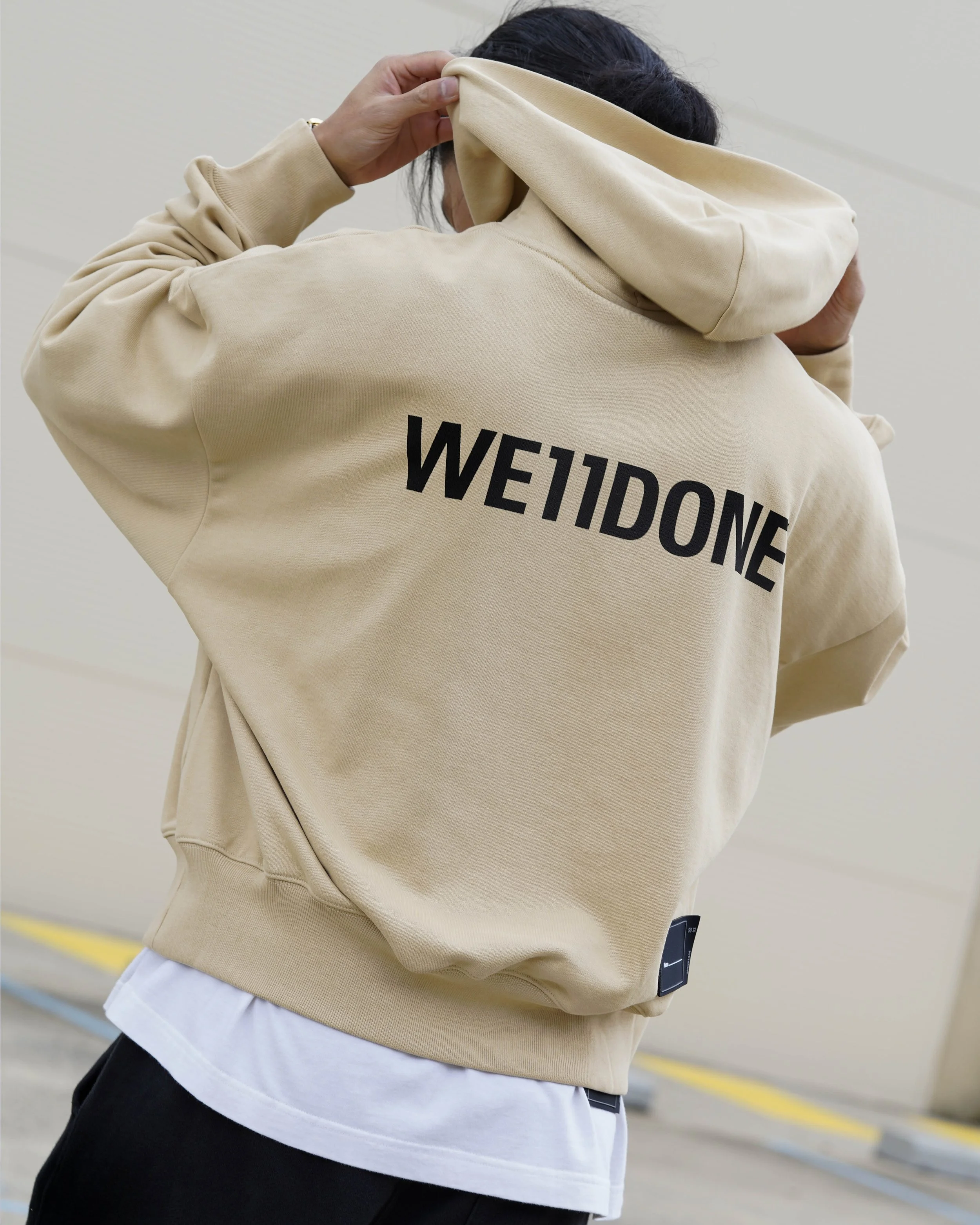 Back Basic Logo Hoodie in Beige - POST 1.jpg