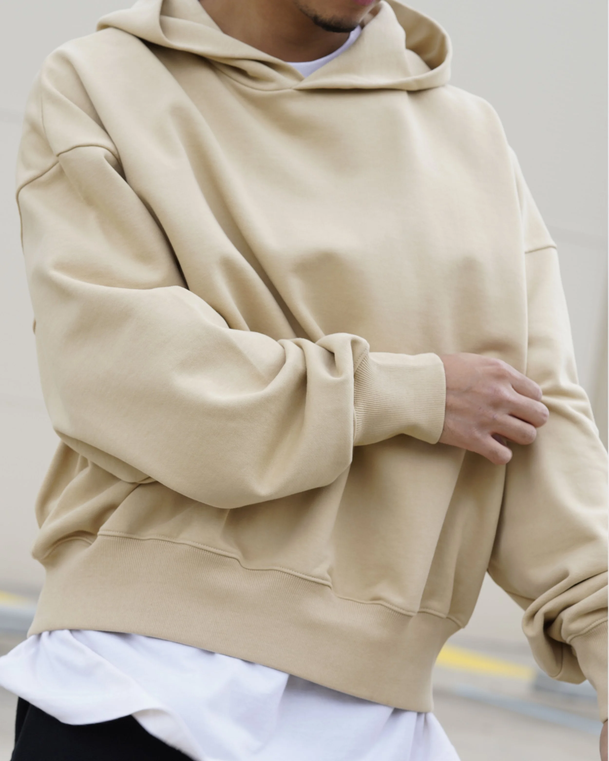 Back Basic Logo Hoodie in Beige - POST 5.jpg