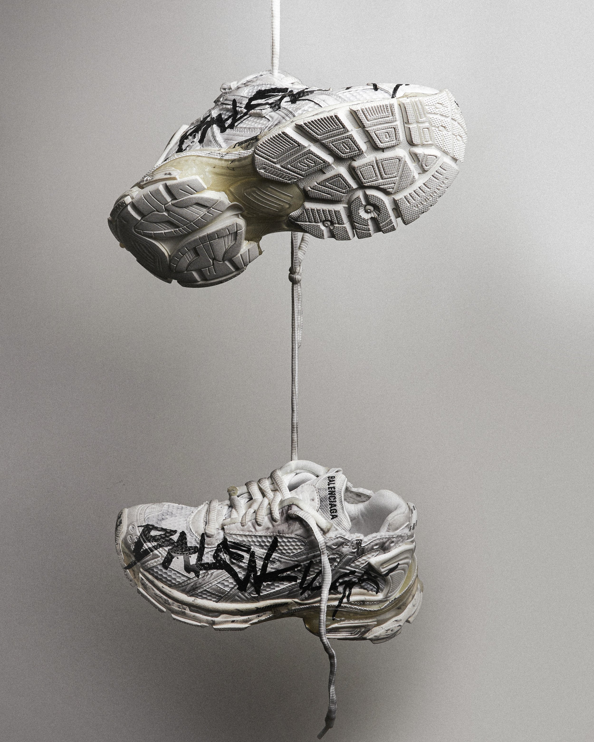 Runner Graffiti Sneakers in White:Black  - POST 2.jpg