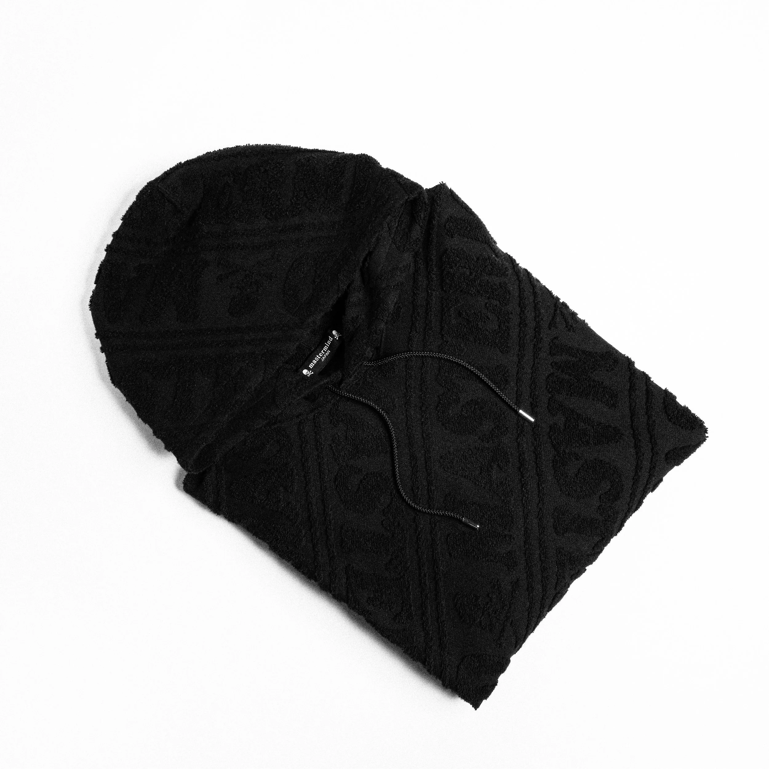Pile Jacquard Hoodie in Black - POST 1.jpg