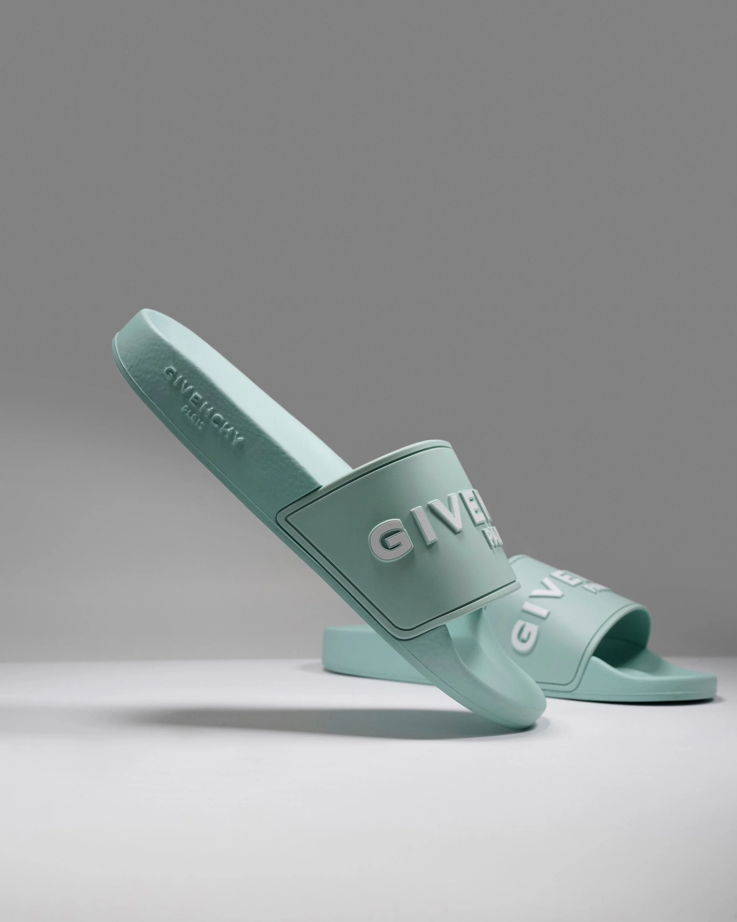 Logo Flat Sandal in Celadon - POST 1.jpg