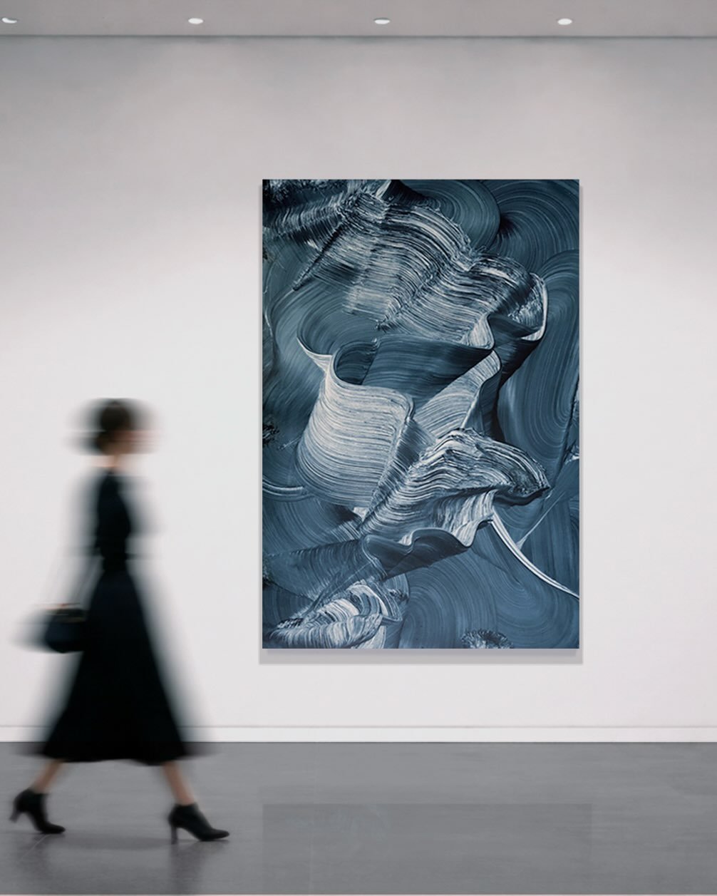 &lsquo;Unhinged&rsquo; 2021
The Paradox of Control
&ldquo;Unhinged succeeds because it avoids the trap of decorative abstraction. There is an inherent violence in the way the paint is dragged across the surface, yet the resulting curves are elegantly