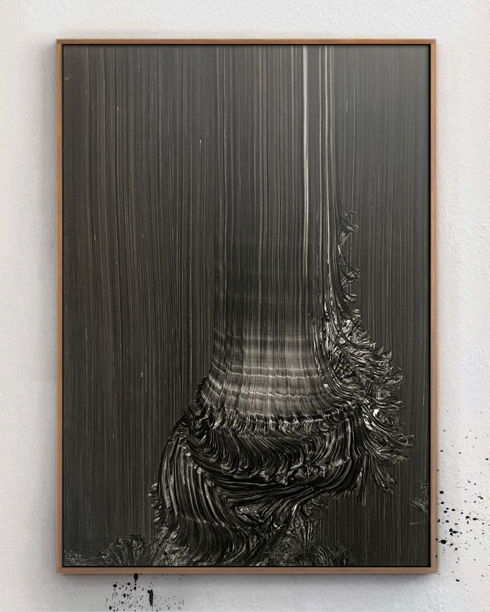 Pause, breathe and let the cracks be where the light enters.
A moment to break through, even when the world feels unsteady.
.
&ldquo;Eternity Is Now&rdquo;
(from the archives, 2021)

#breakthrough #eternity #blackpainting #blackandwhite #kostas