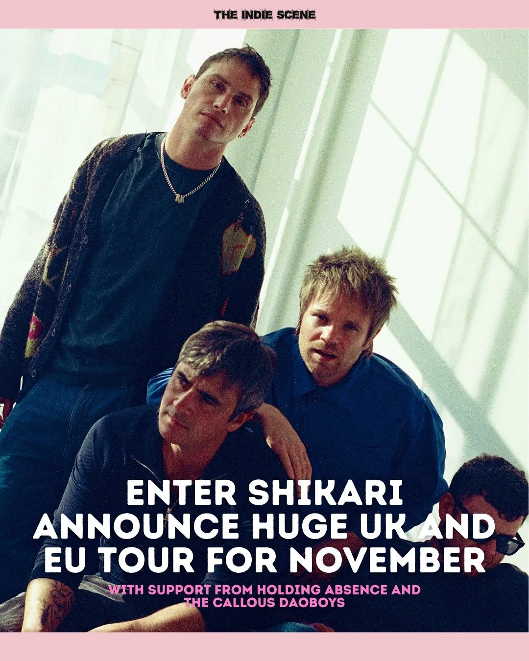 Hertfordshire's Enter Shikari announce biggest UK and EU headline tour for November 2026, with the band also set to tour Australia this May. Support comes from Holding Absence, The Callous Daoboys and grandson. 

🔗 Find out more via the link in @the
