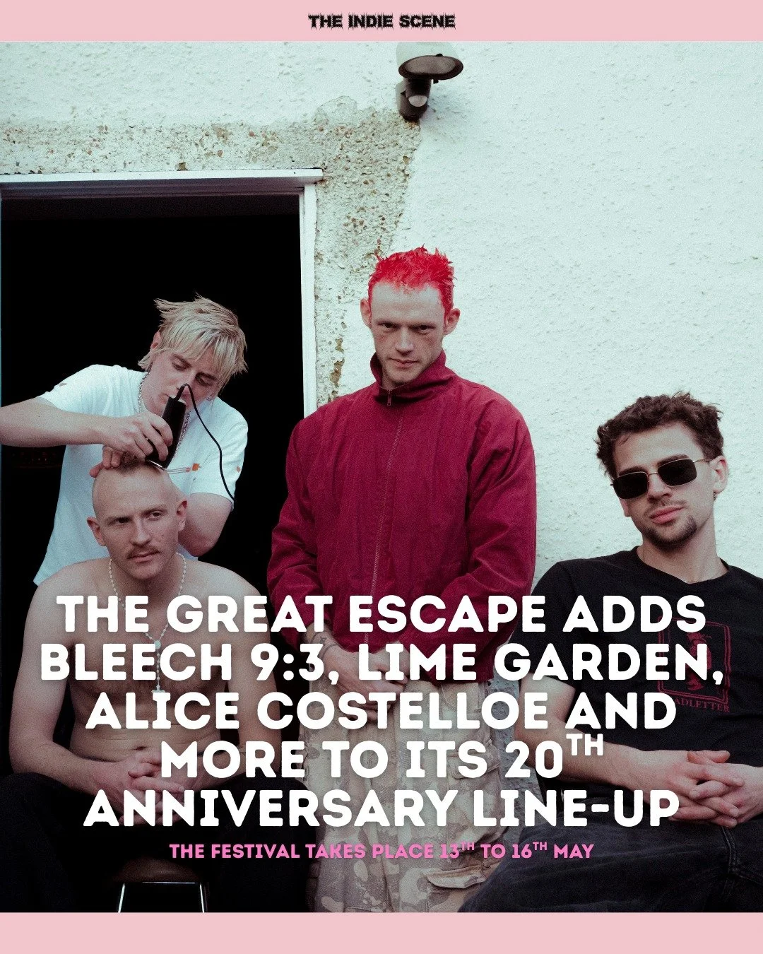 Brighton's The Great Escape adds 100+ new names to its 20th Anniversary Edition, including the likes of Bleech 9:3, Lime Garden, Alice Costelloe, Brother Wallace, Blue Bendy and more. The festival takes place from 13th to 16th May across various venu