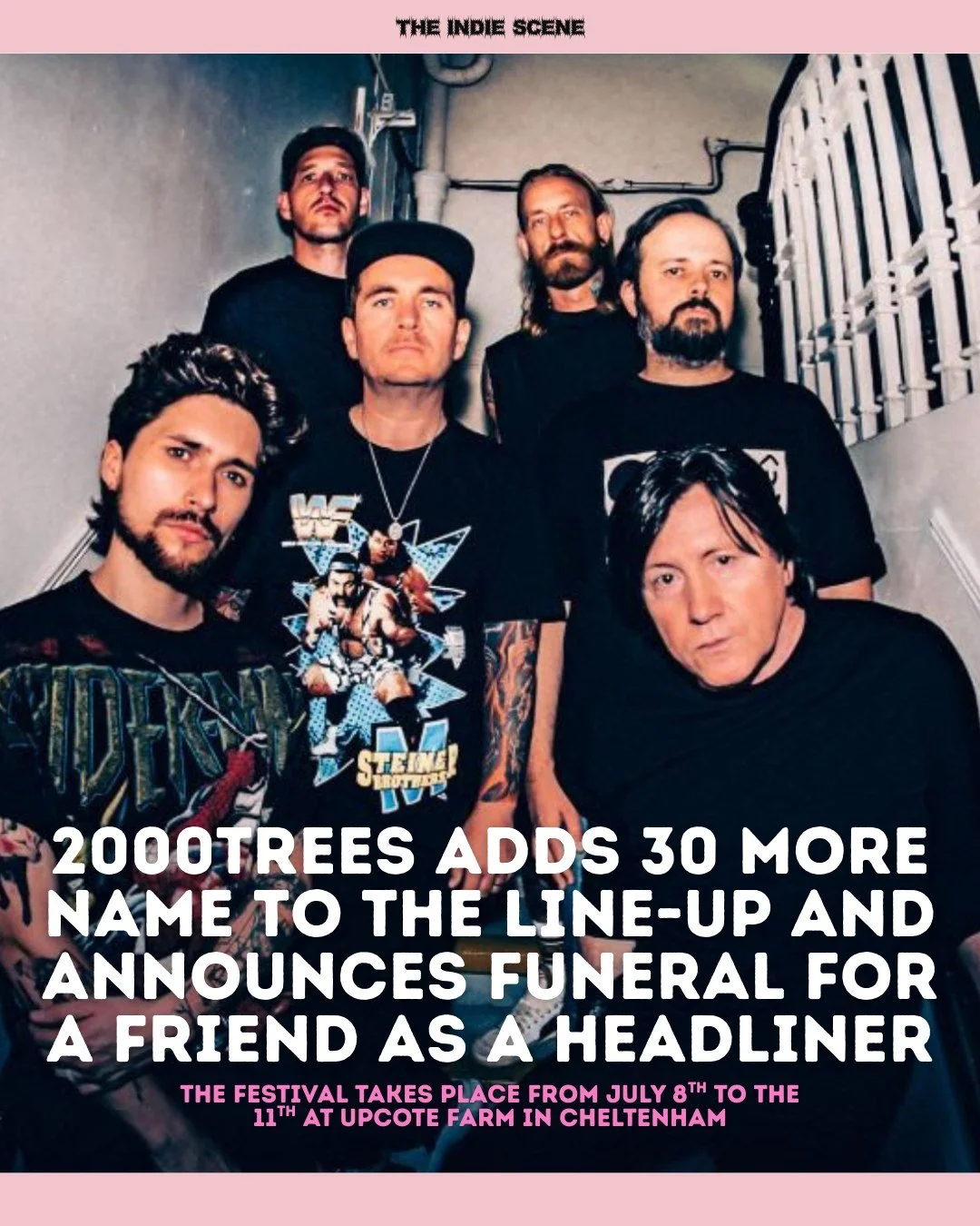 2000trees have added 30+ new names to their 2026 line-up and announced their second headliner, Funeral for a Friend, with their third yet to be revealed. 

New names added to the line-up include Marmozets, Arcane Roots, Militarie Gun, The Skints, A, 