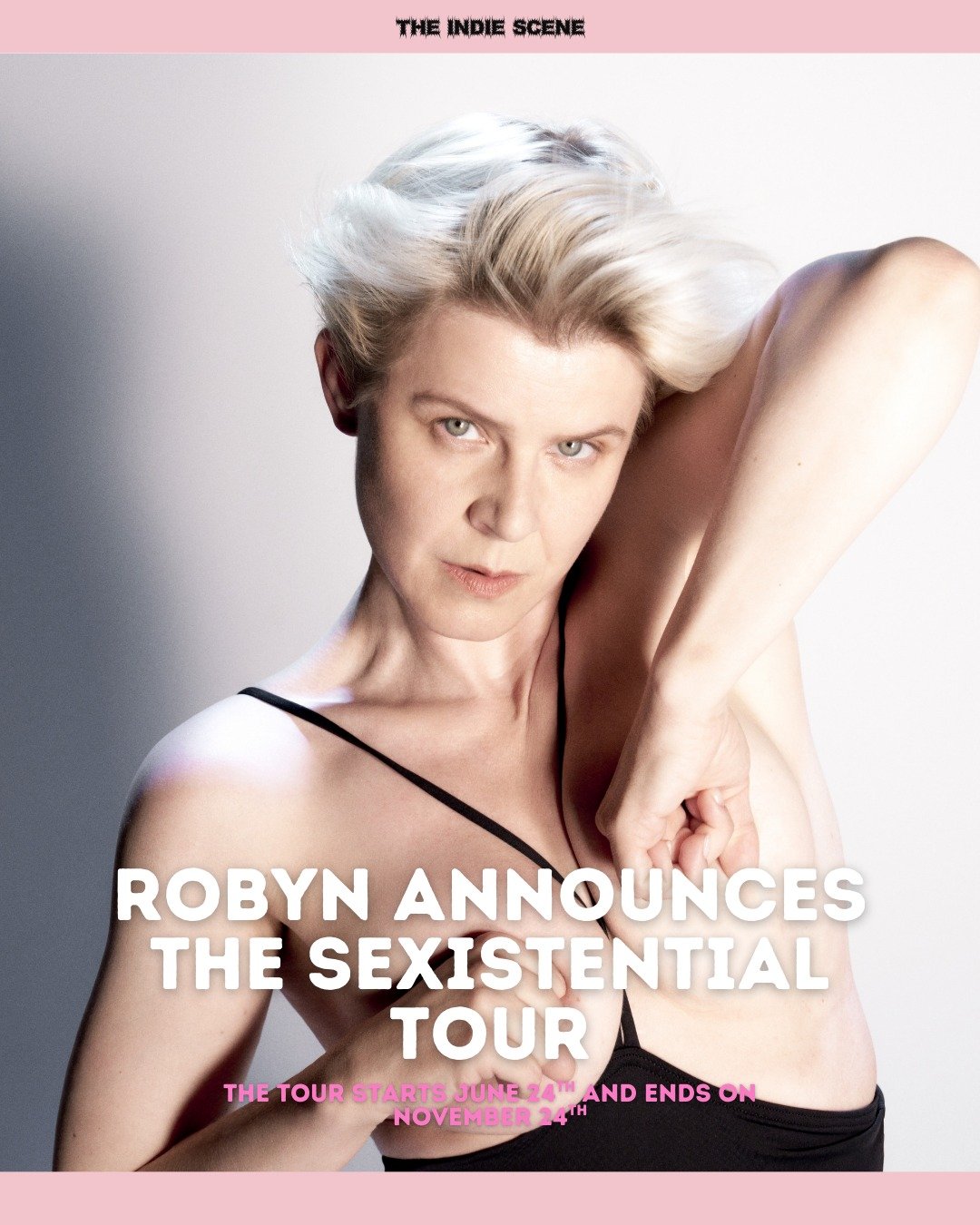 Electropop icon Robyn announces the Sexistential tour in support of her new album of the same name, which lands on March 27th. The tour kicks off June 24th in Ireland and ends on November 24th in Australia, and includes one night at The O2 in London.