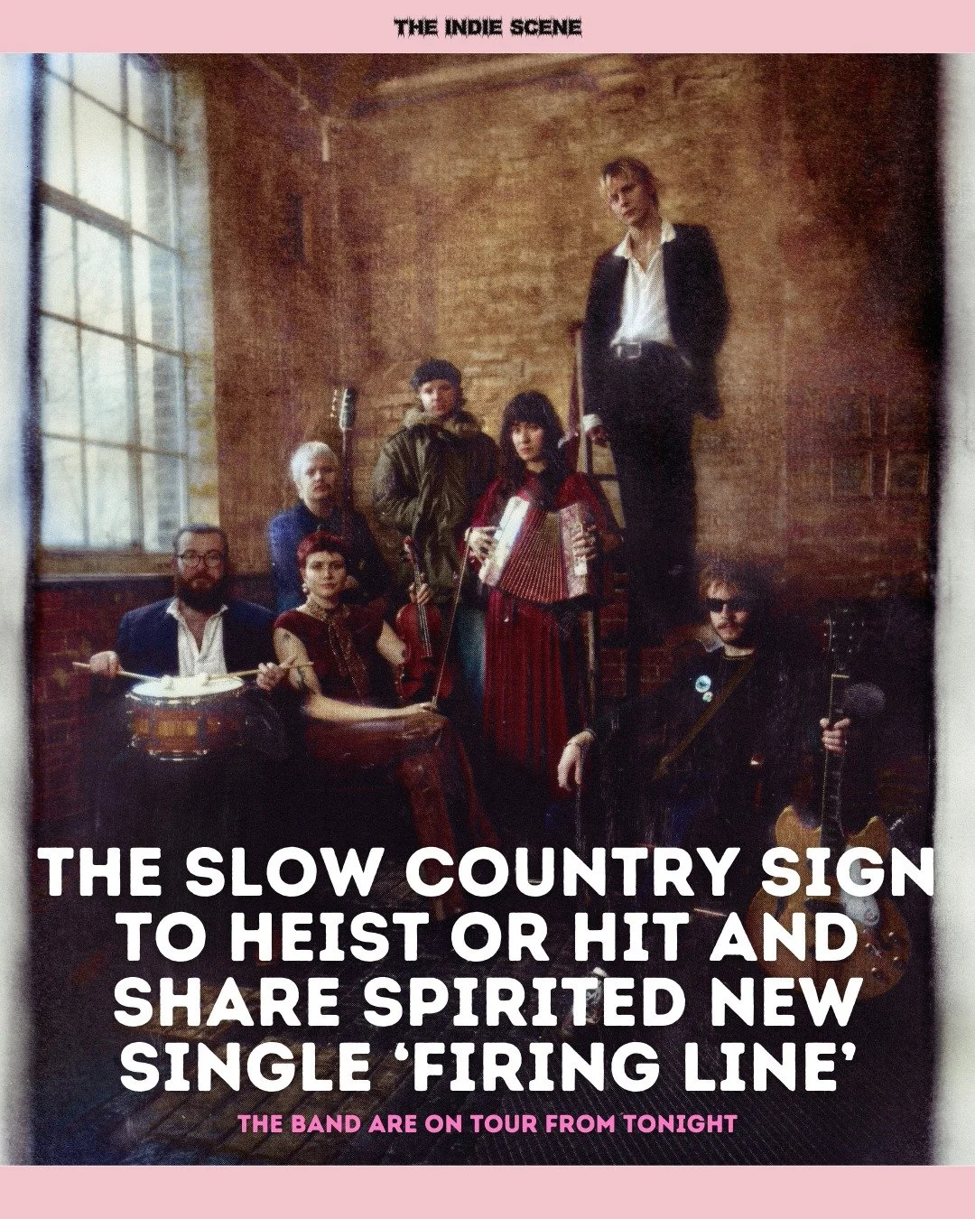 London and Manchester's The Slow Country sign to tastemakers Heist or Hit and share their new single 'Firing Line'. The band play a string of shows from tonight, with their first show at Brighton's Hope &amp; Ruin.

Full tour dates: 
26 FEB // Bright