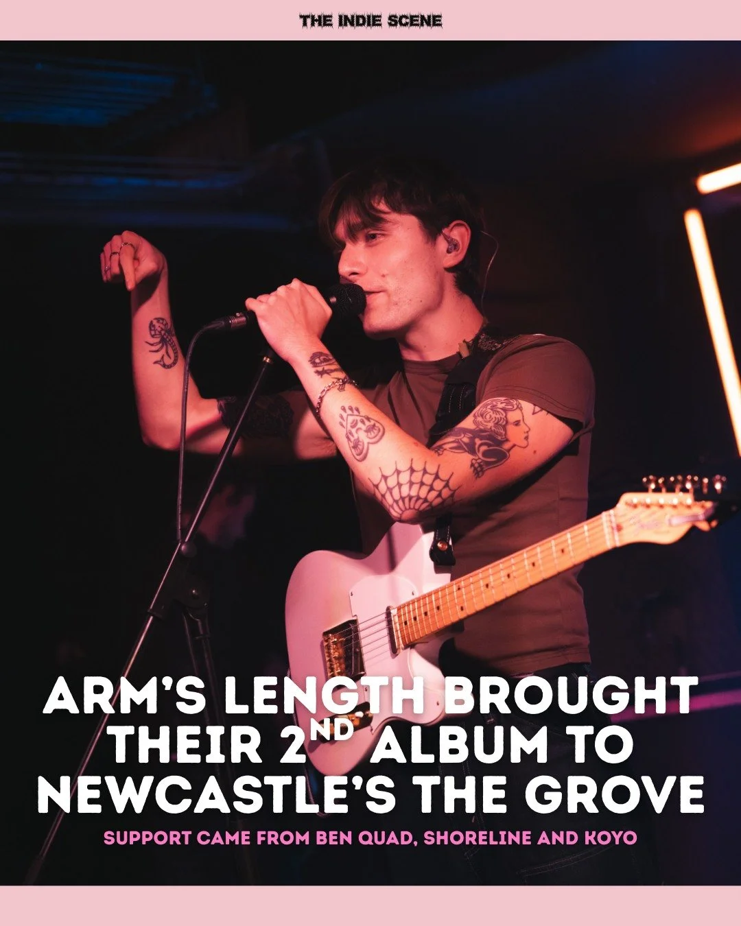 Canada's Arm's Length brought their second album, 'There's A Whole World Out There' to Newcastle's The Grove for a sweaty, memorable set. 

📸 @laurenpetersphotography 

🔗 Read and see the full gallery via the link in @the1ndiescene's bio.