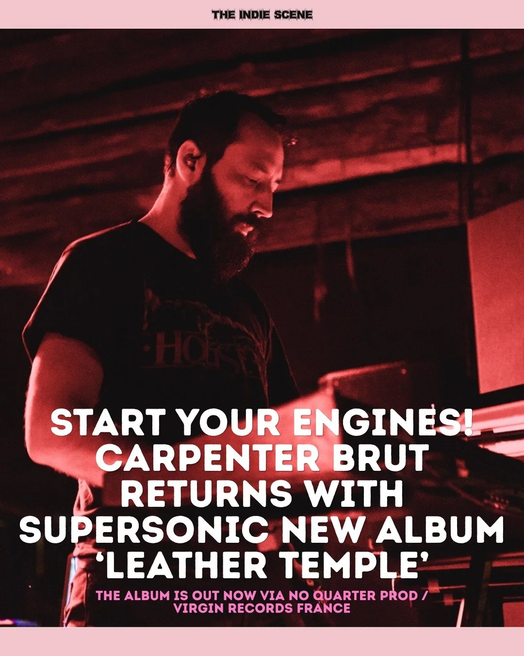 Carpenter Brut brings his trilogy to a close with new album 'Leather Temple', out now via No Quarter Prod / Virgin Records France. 

🔗 Read the full review via the link in @the1ndiescene's bio.