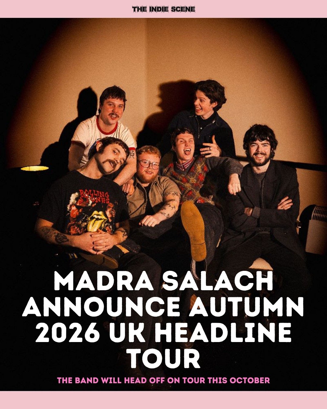 Irish alternative-folk six-piece Madra Salach will be heading off on a headline tour this Autumn, kicking off at Cardiff's Tramshed and ending in a huge tour closer at London's Electric Ballroom. 

🔗 Find out more via the link in @the1ndiescene's bi