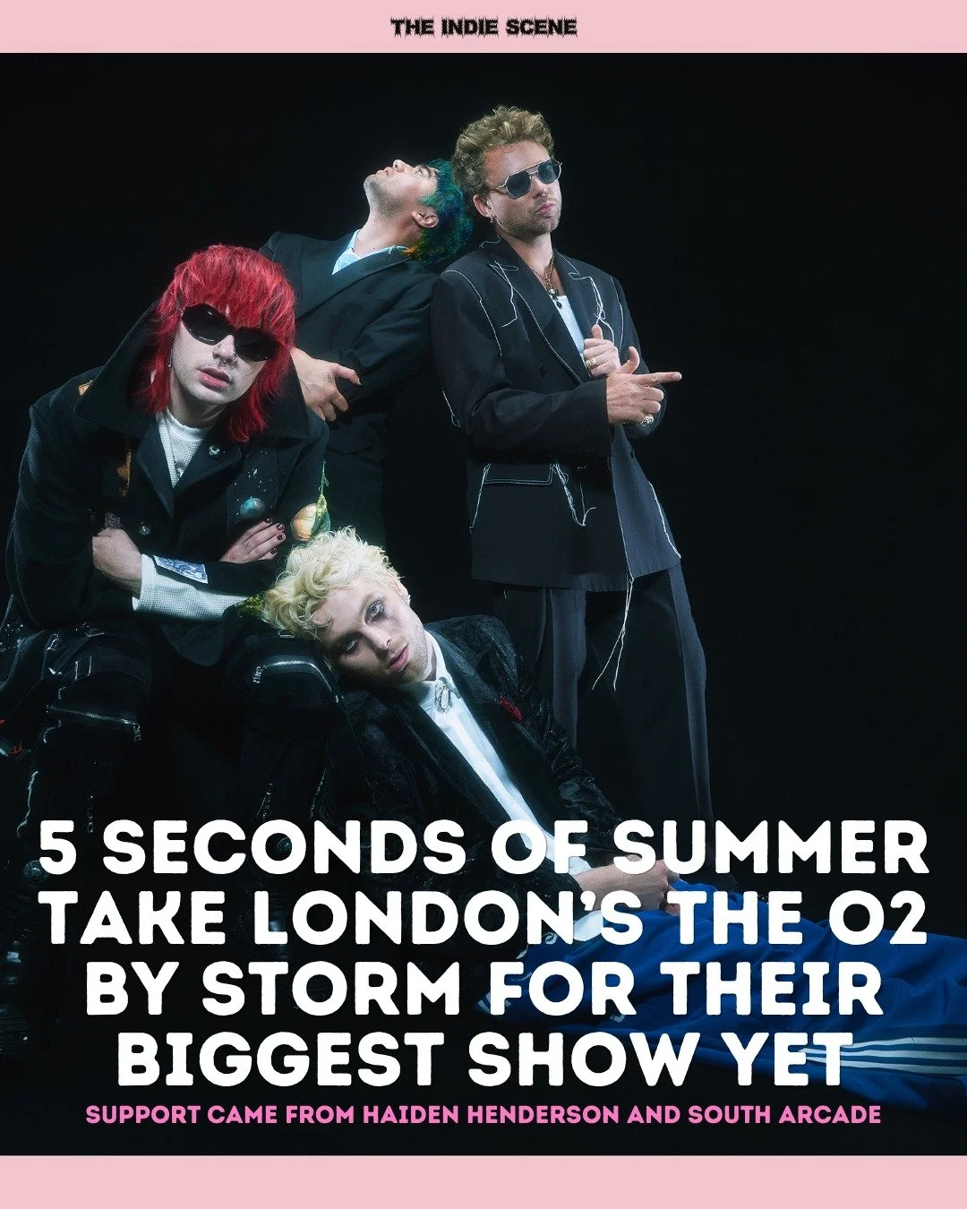 Australian quartet 5 Seconds of Summer bring their 6th album, 'EVERYONE'S A STAR!', to London's The O2 for their biggest show to date, playing to a crowd of 16,000, and make an impressive return to their 'second home', with support from Haiden Hender