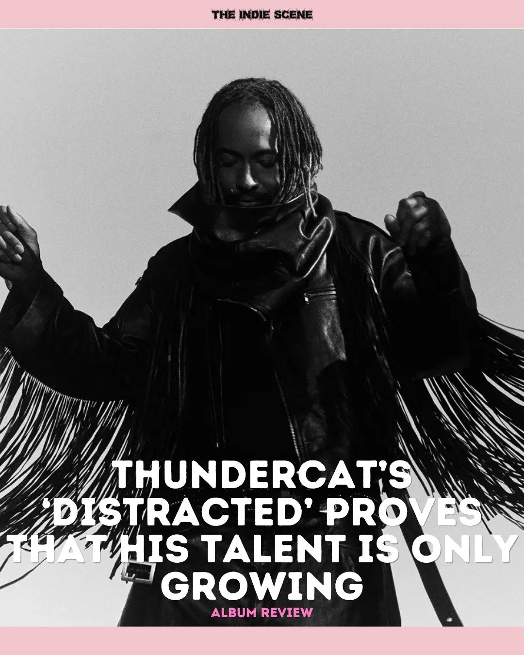 Thundercat shares his collaborative-heavy album 'Distracted', with features from Tame Impala, The Lemon Twigs, A$AP Rocky and the late Mac Miller. 

🔗 Read the ★★★★&frac12; review via the link in @the1ndiescene's bio.