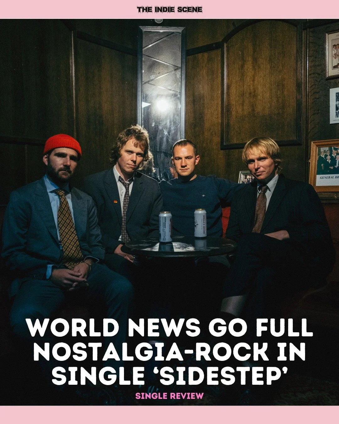 London's World News share new single 'Sidestep' via their own label, Pie &amp; Mash. The band have just commenced their UK &amp; EU tour, with full dates below. 

UK
APRIL
17th &ndash; Bristol &ndash; The Louisiana [SOLD OUT]
18th &ndash; Cardiff &nd